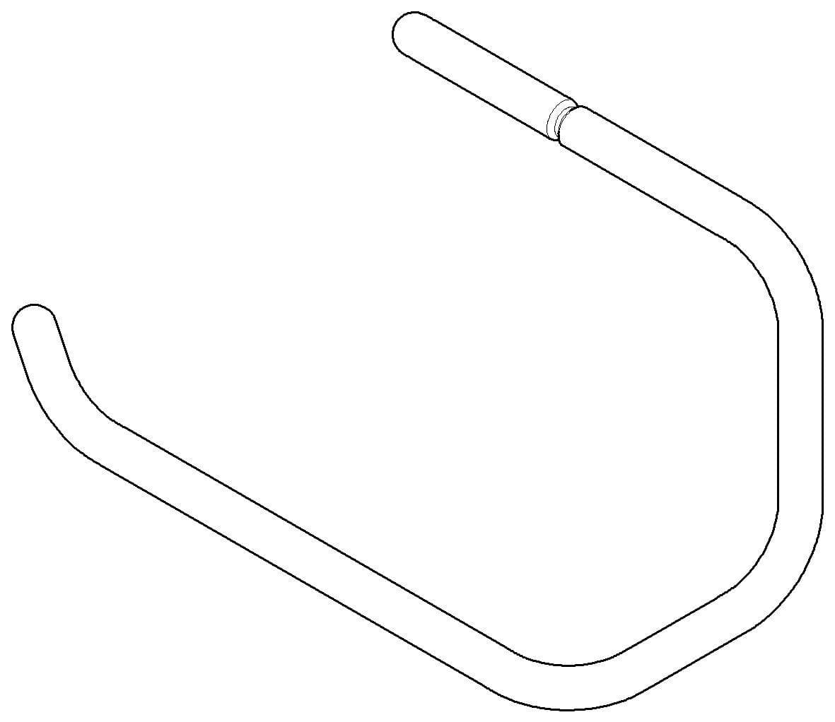 Dornbracht Bügel Ersatzteile 125 x 185 x 50 mm Messing 23kt Gold