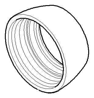 Dornbracht Mutter f. Seitenbrause 092330027-06 Platin Matt