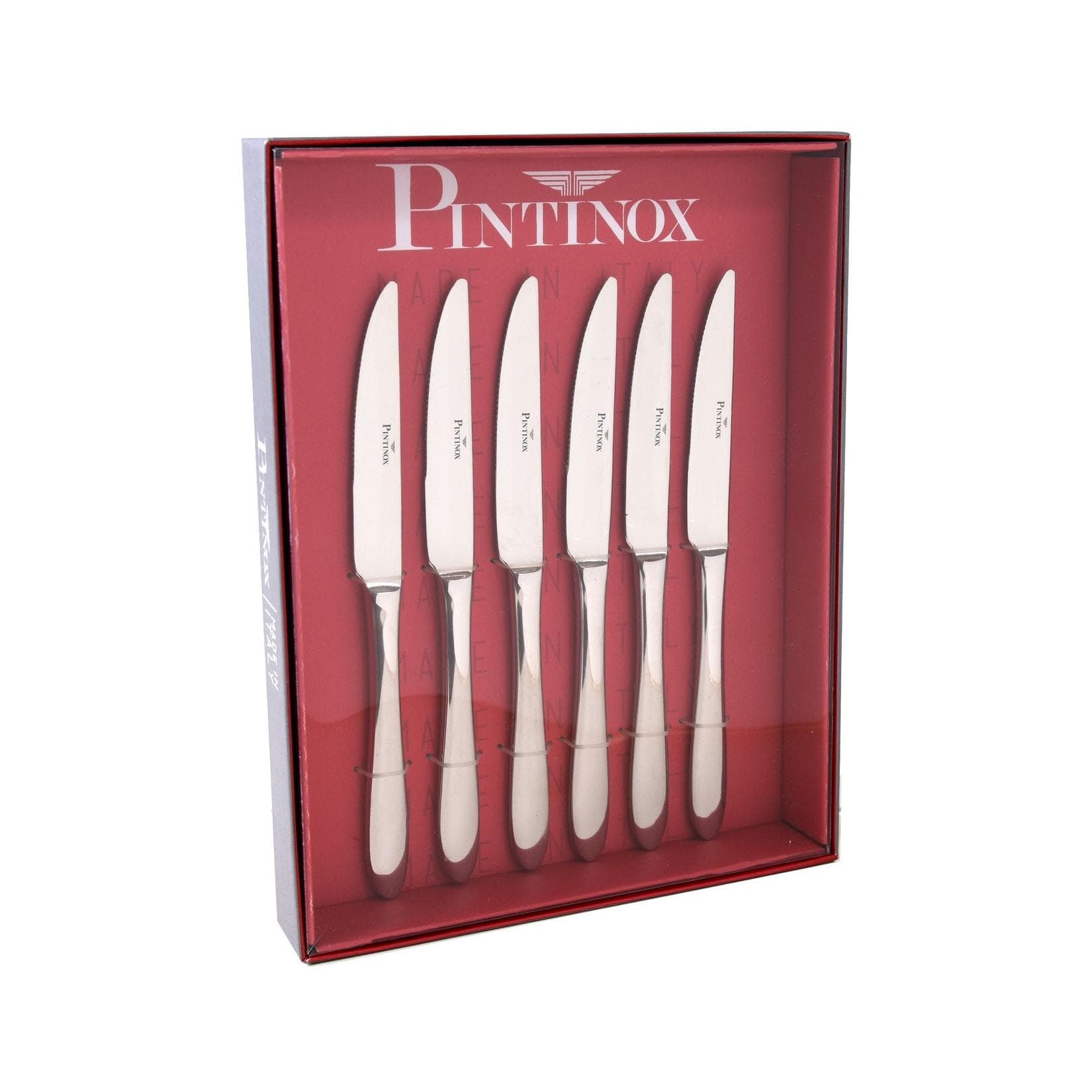 PINTINOX Steakmesser Set 6-tlg. Wellenschliff Edelstahl 18/10 Ritz