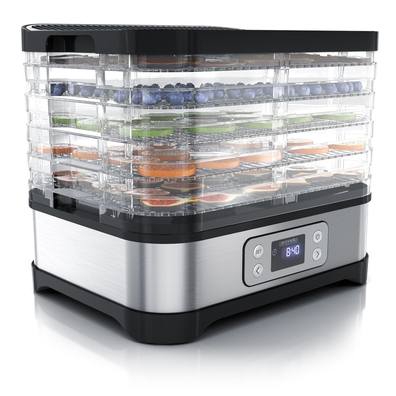 Arendo Dörrautomat mit Temperaturregler DEHYDRATOR Weiß