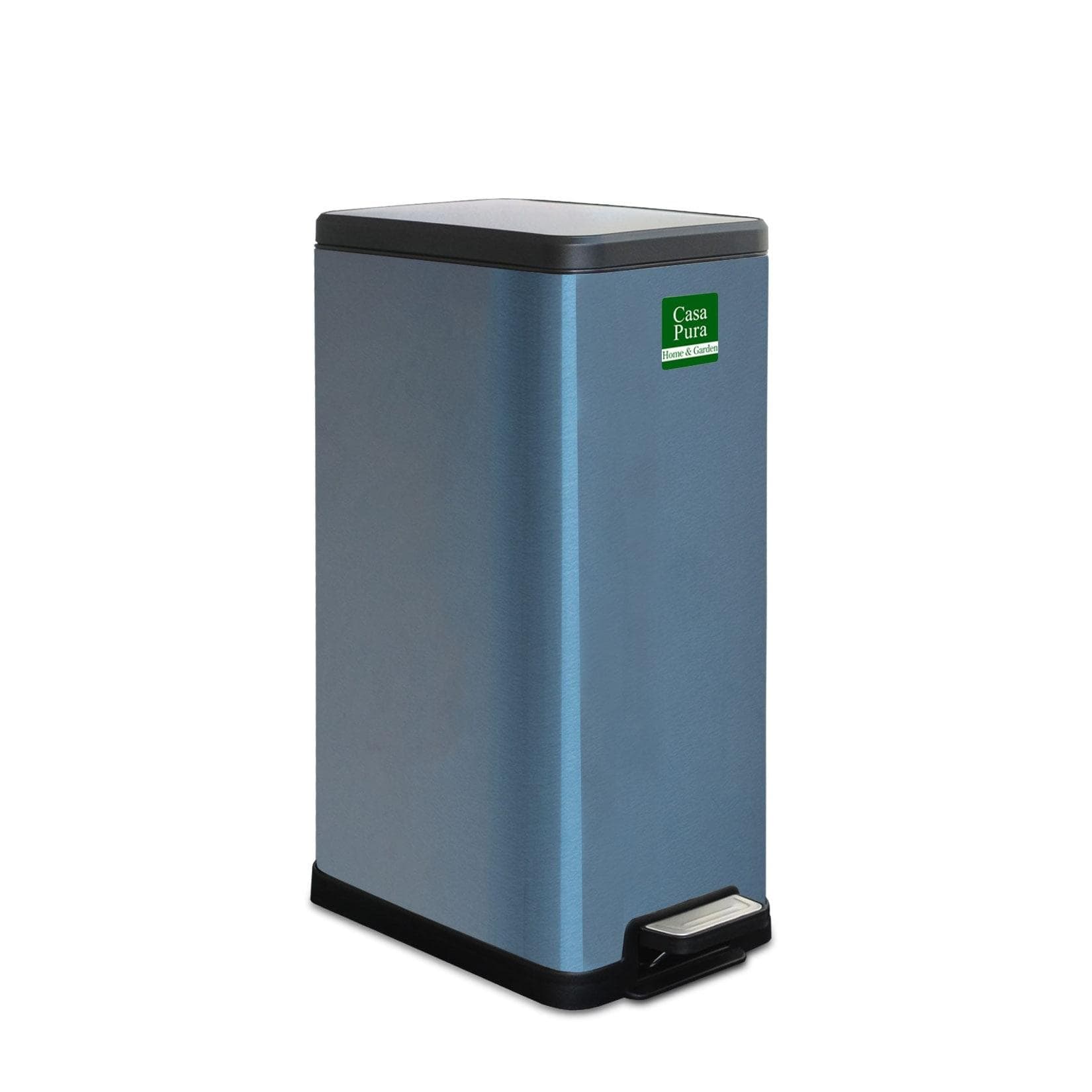 casa pura Mülleimer Zack Blau Metallic Tretmülleimer