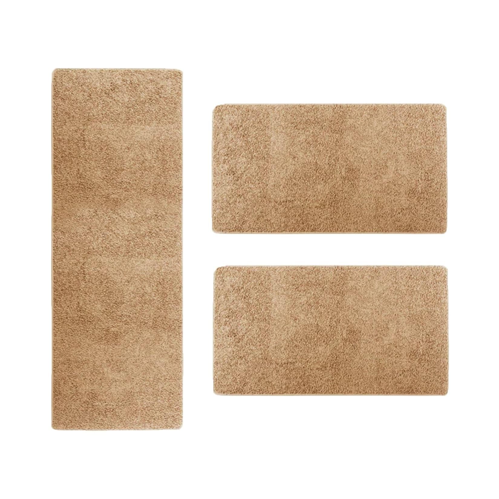 casa pura Shaggy-Bettumrandung Sphinx 3-tlg. Beige Hochflor