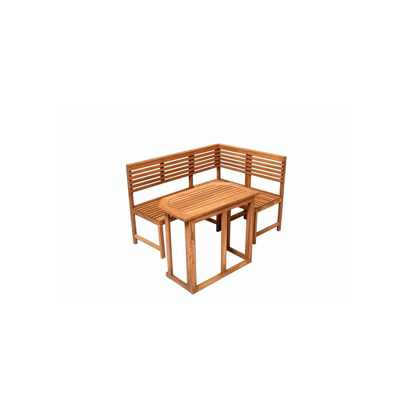 Eckbankgruppe aus Holz mit Tisch für Garten und Terrasse