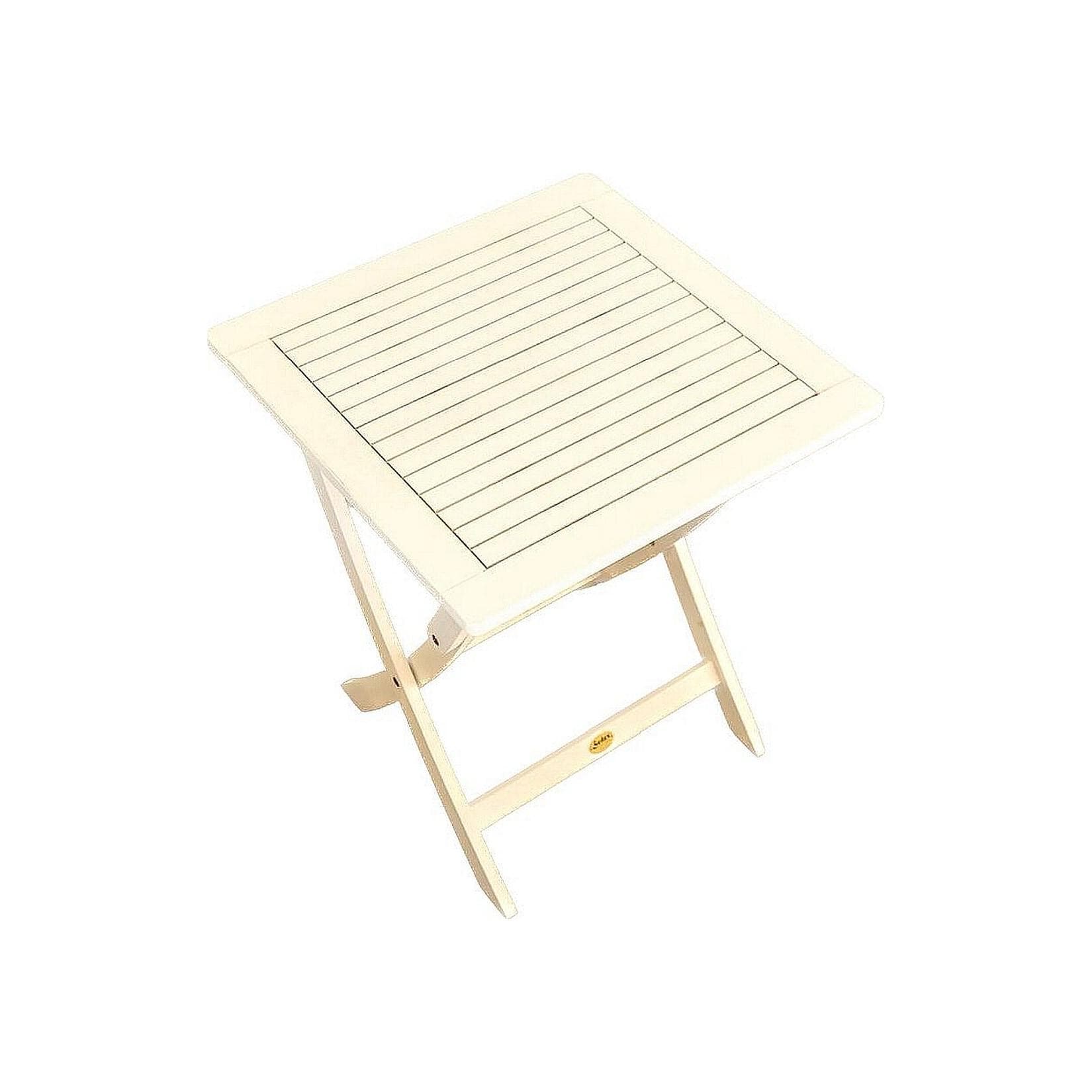Sedex CATAR Klptisch 80x80 Weiß Eukalyptus FSC®