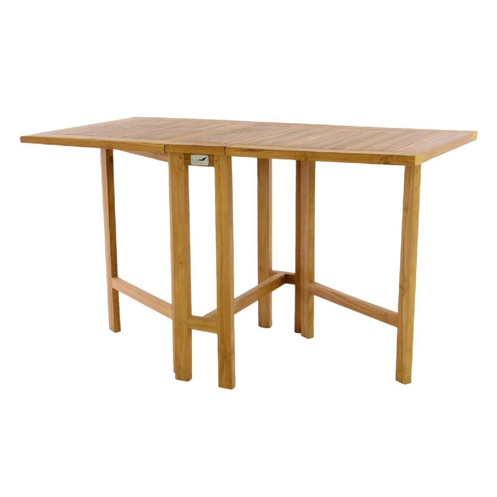 VCM Gartentisch Teak Holz Klapptisch Braun Modern