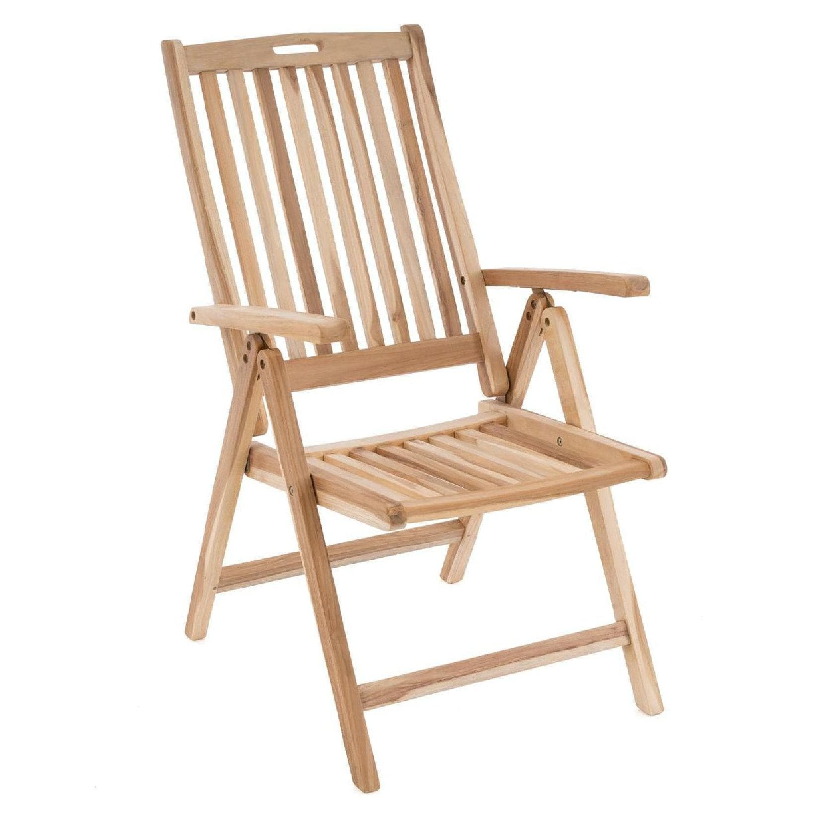 VCM Gartenstuhl Hochlehner Klappstuhl Holz Teak Braun S0D3M020