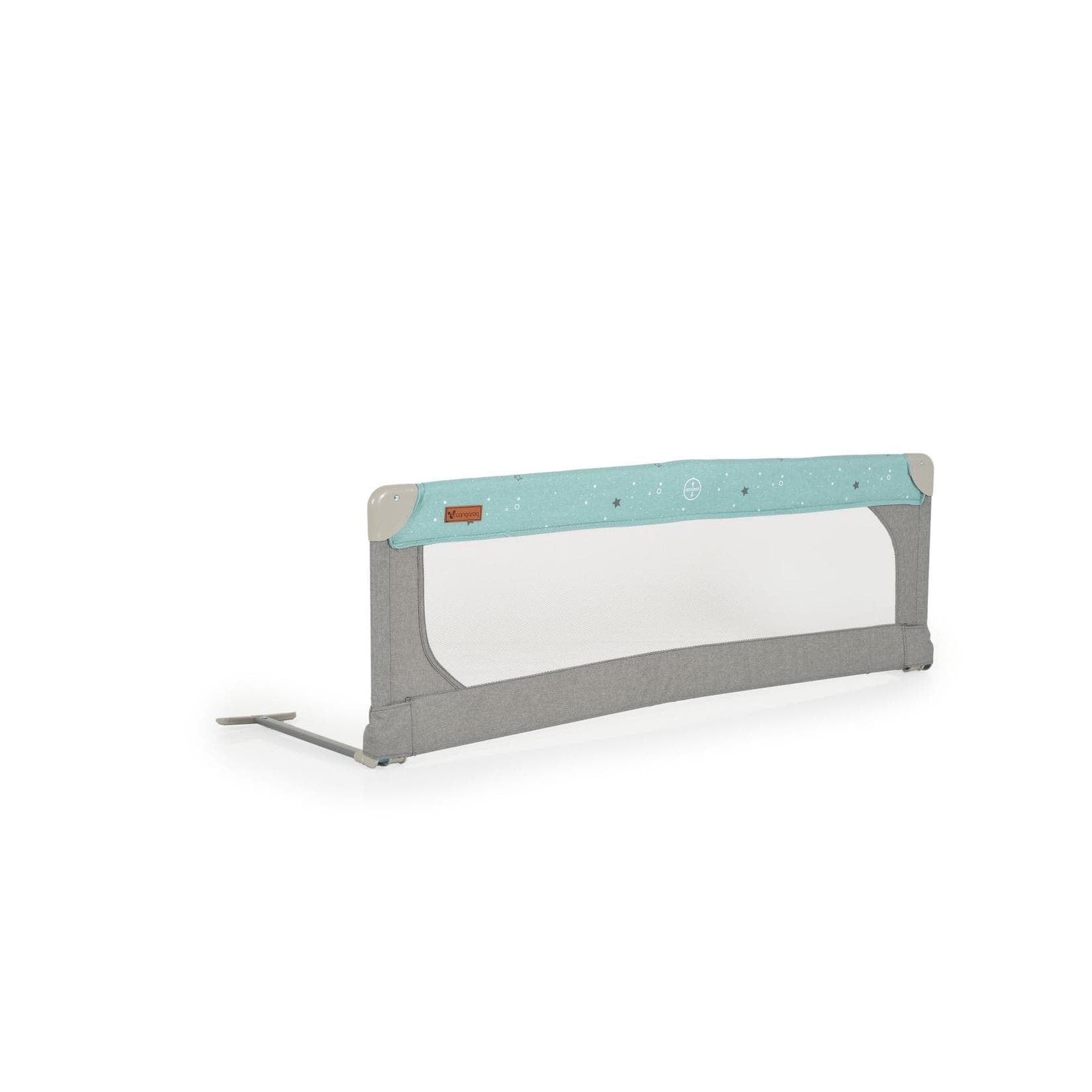 Cangaroo Bettschutzgitter Leinen 130 cm Bettgitter Rausfallschutz Front klappbar Türkis