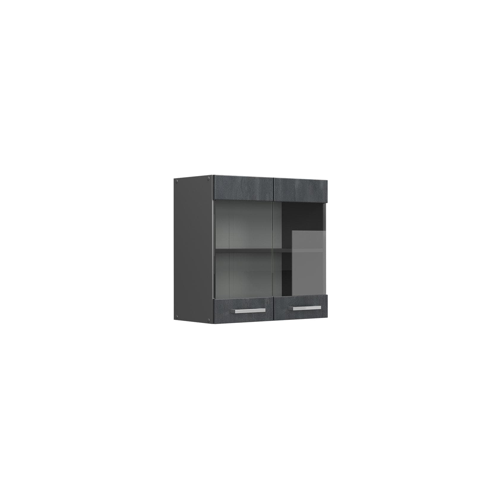 Vicco Hängeglasschrank R-Line Schwarz Beton
