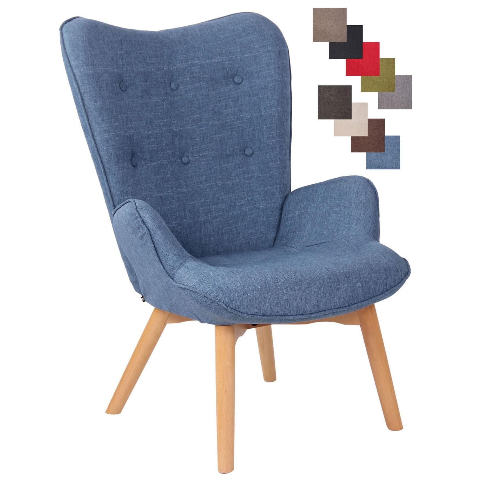 CLP Loungesessel Durham - Chesterfield Design mit Buchenholzgestell