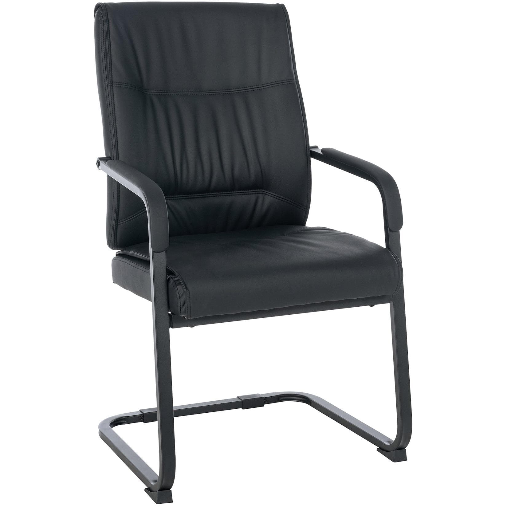 CLP Freischwinger Besucherstuhl XXL Anubis Kunstleder Schwarz 260kg