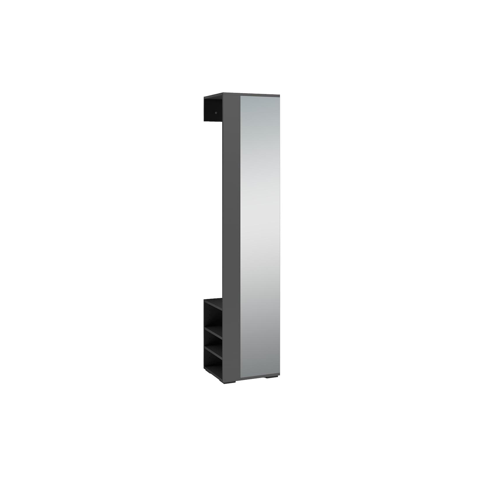 byLIVING Garderobe BEN, 40 cm Breite, Anthrazit, mit Kleiderstange und Ablage