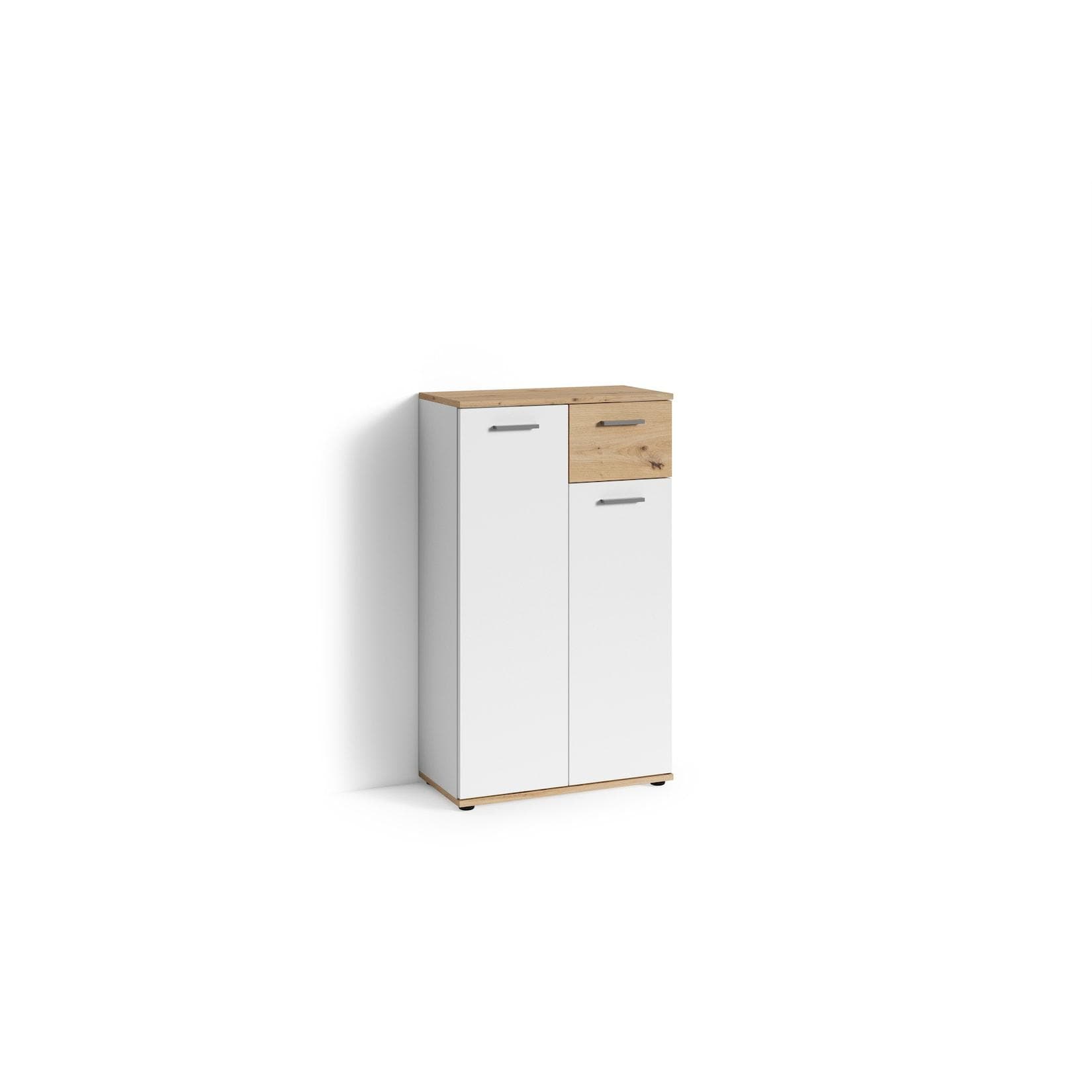 byLIVING Schuhschrank JAKOB, Breite 60 cm, Artisan Eiche (Eiche-Optik)/weiß