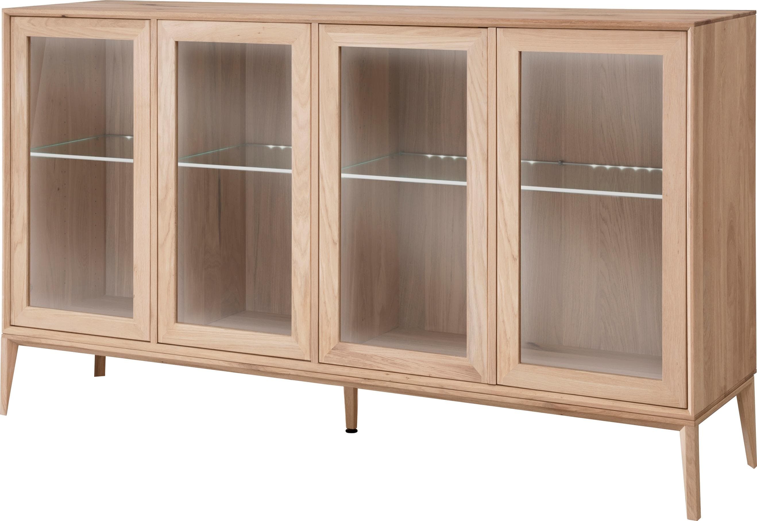 HOME AFFAIRE Sideboard Koda Beige Natur mit LED-Beleuchtung