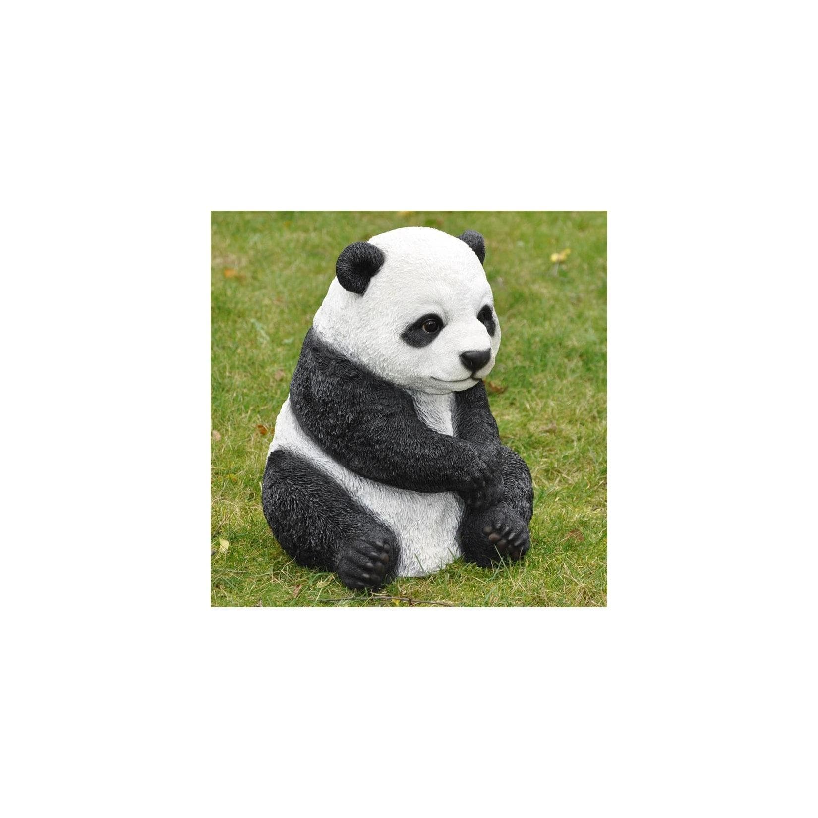 Dazikemo Gartenfigur Sitzender Pandabär Kunststein Deko
