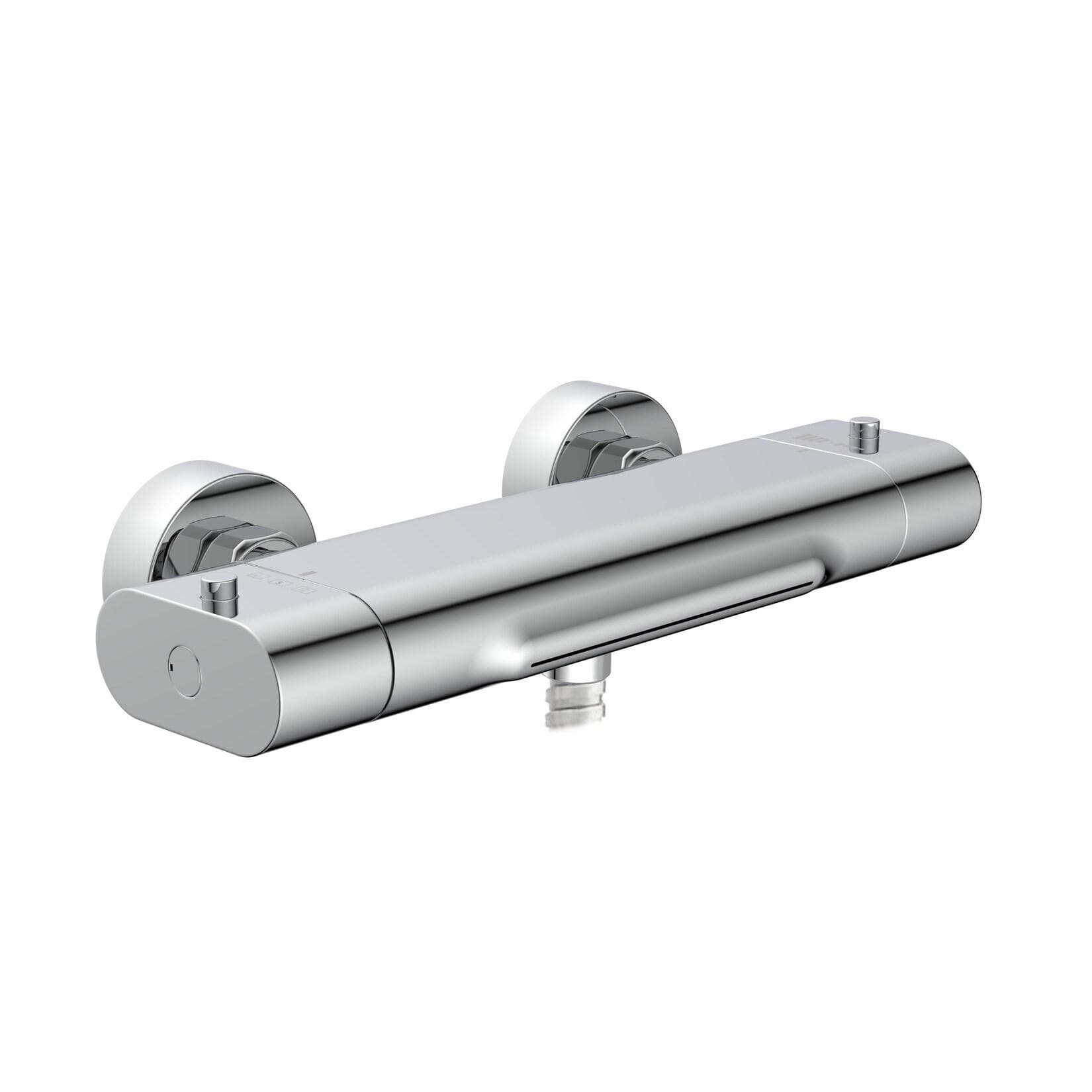 Eisl Wannenthermostat CARNEO Schwallauslauf Silber Modern