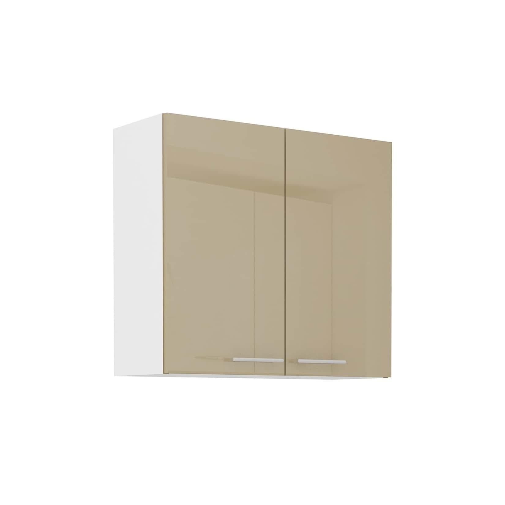 Hochglanz-Hängeschrank Cappuccino für die Küche