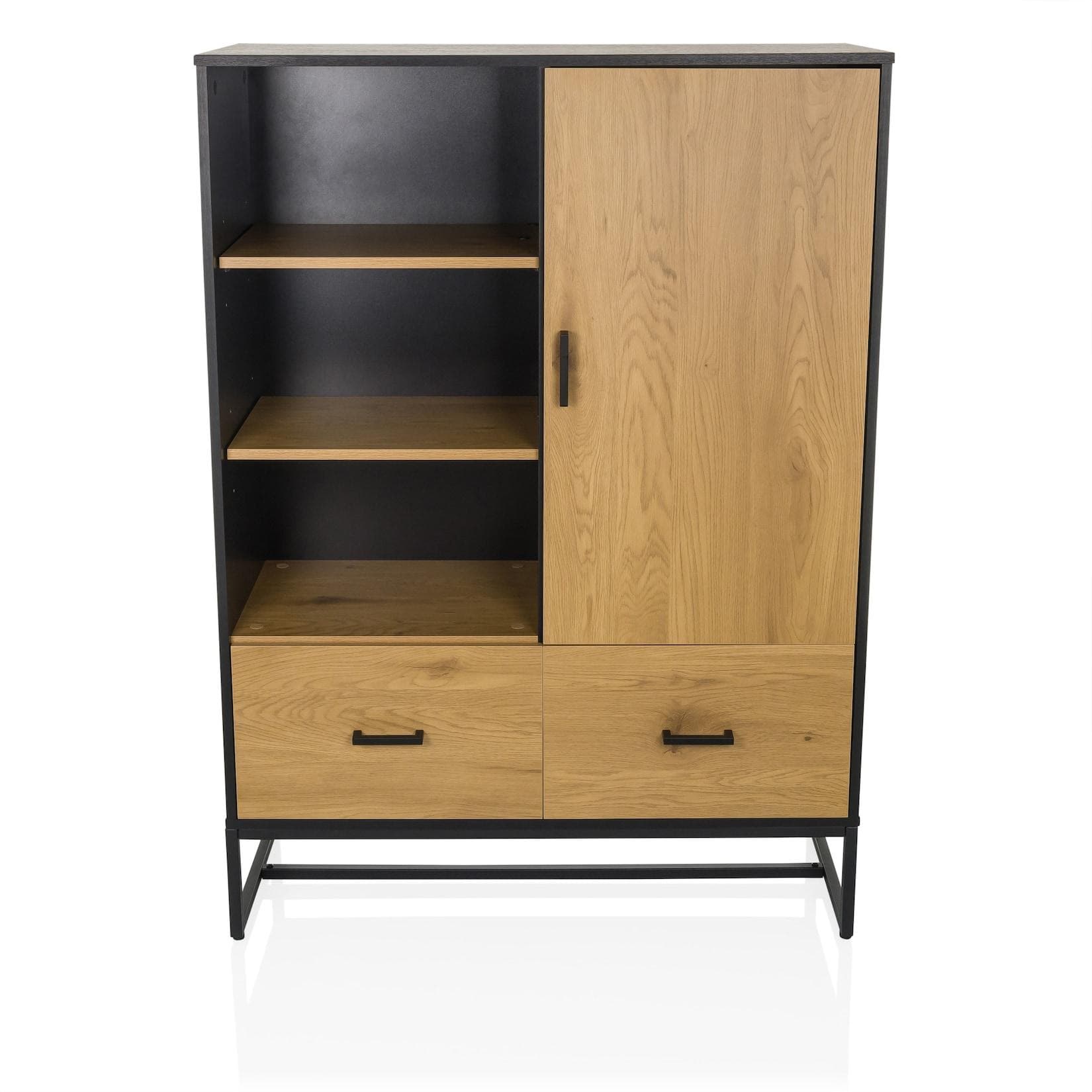 hjh LIVING Büroschrank AMIO H Industrial-Stil Melaminharzbeschichtete Spanplatte