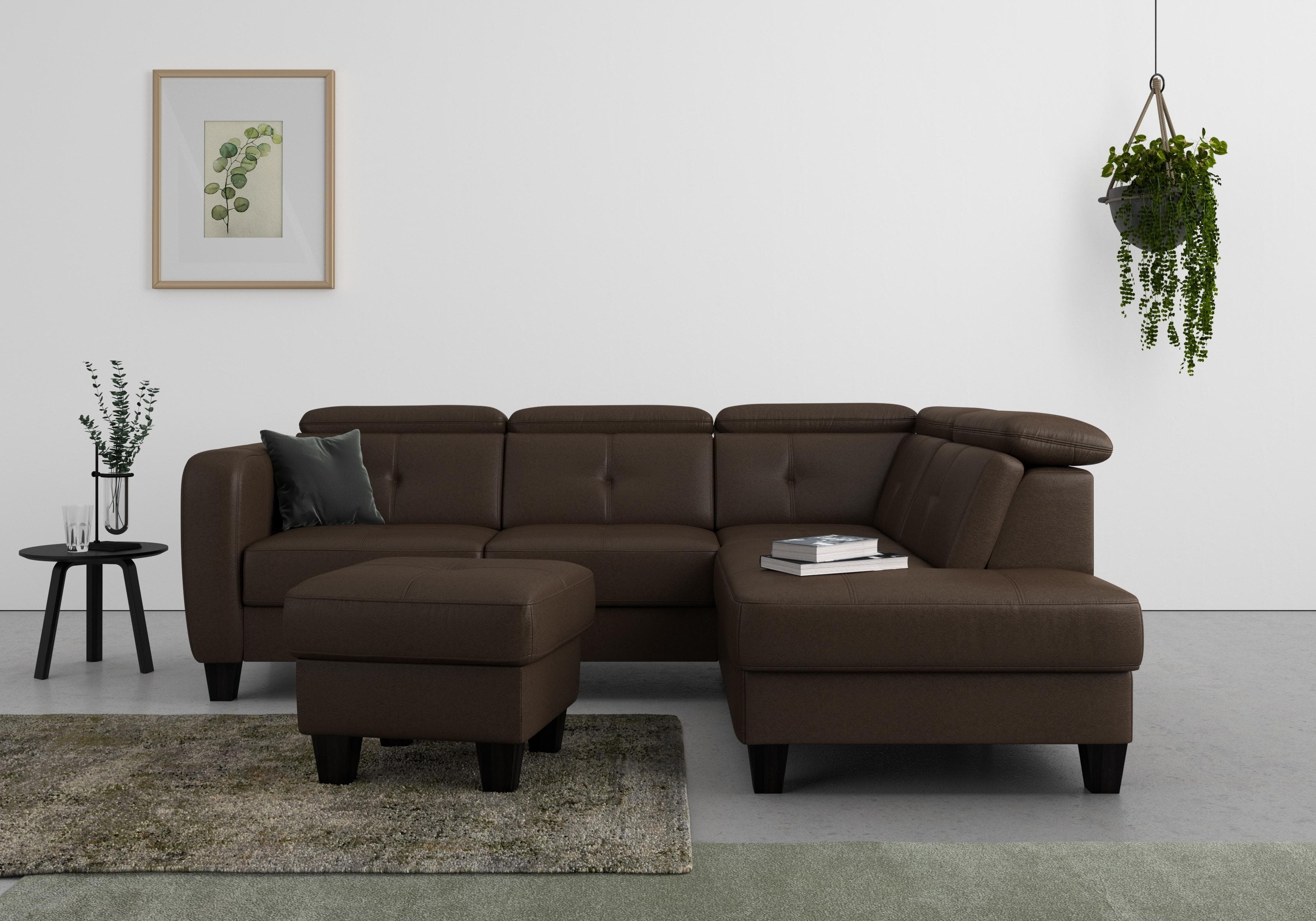 SIT & MORE Stauraumhocker Belluci Braun Microfaser