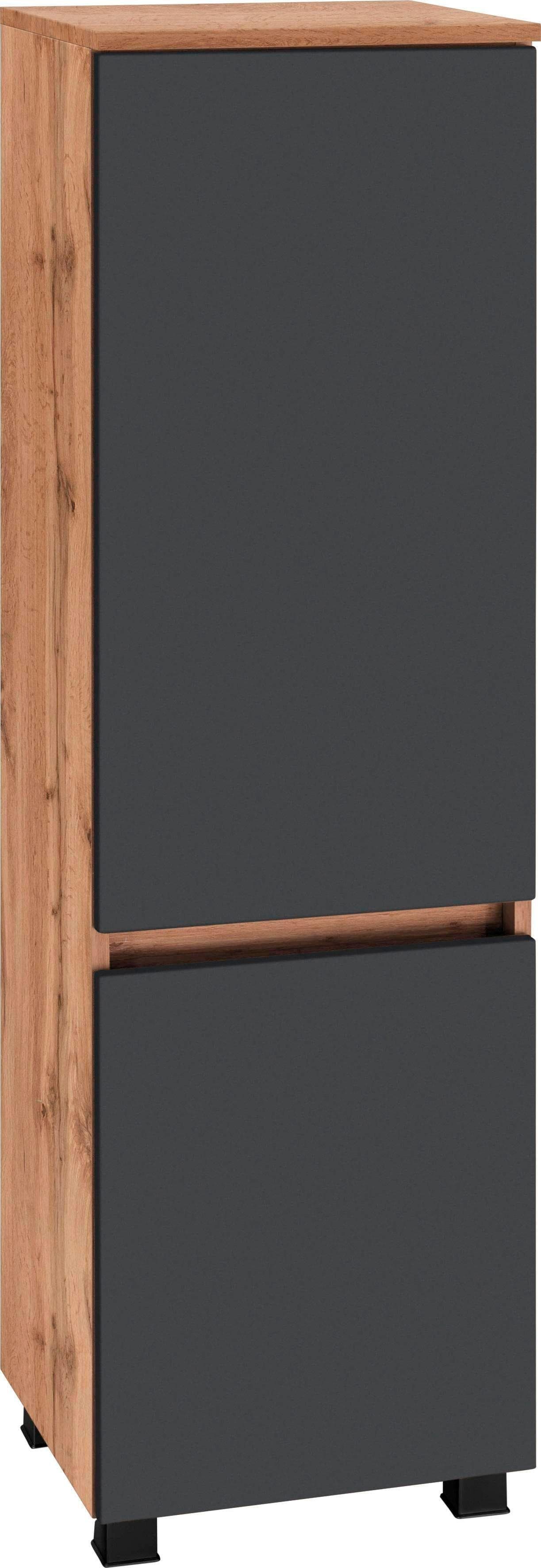 Midischrank WELLTIME Lucca Grau Eichefarben Modern