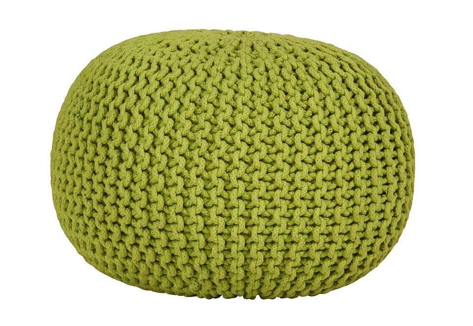 Pouf GUTMANN FACTORY Kinder Baumwolle Grün Kiwi Sitzhocker