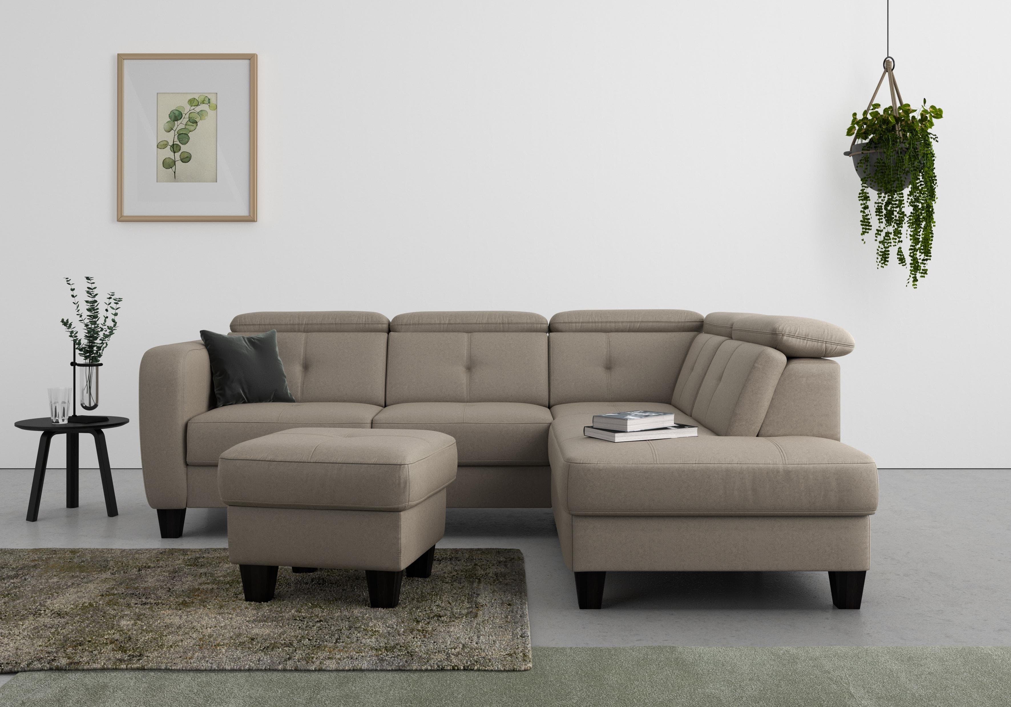 SIT & MORE Stauraumhocker Belluci Braun Microfaser