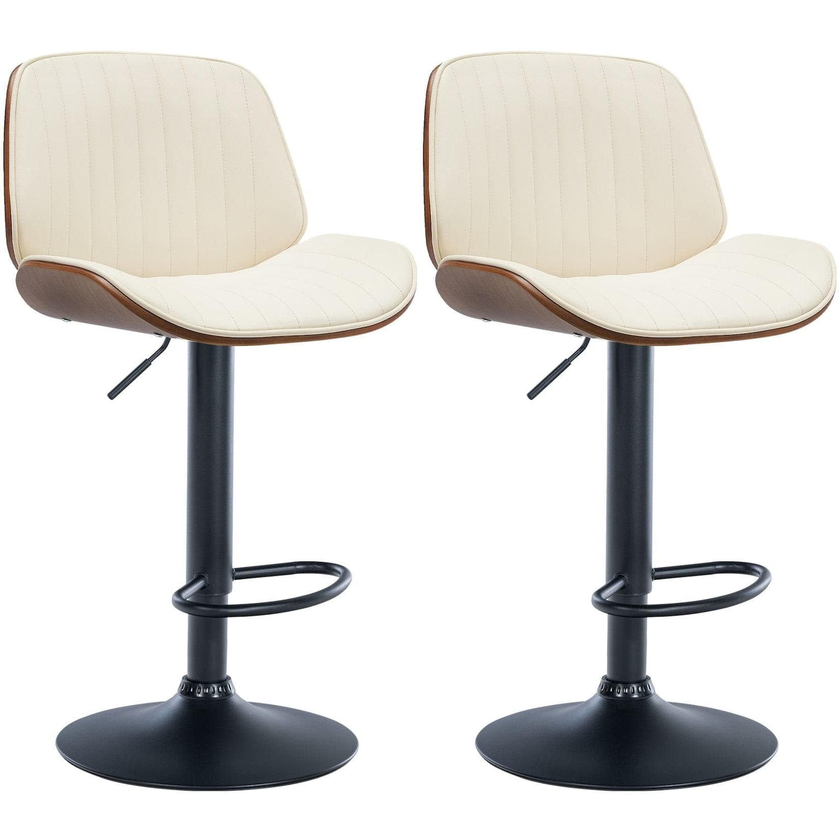 CLP 2er Set Barhocker Nova Kunstleder Höhenverstellbar