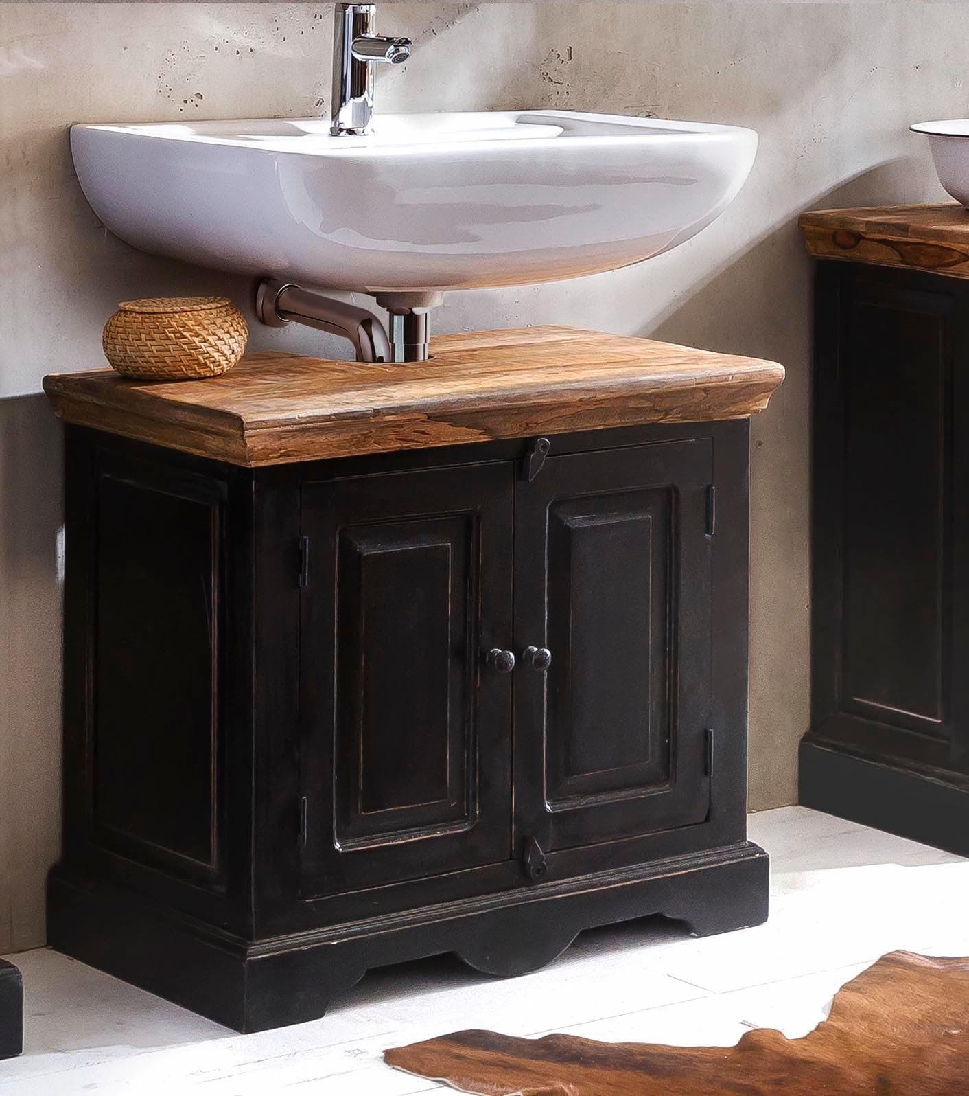 Shabby Chic Waschbeckenunterschrank - Vintage Design