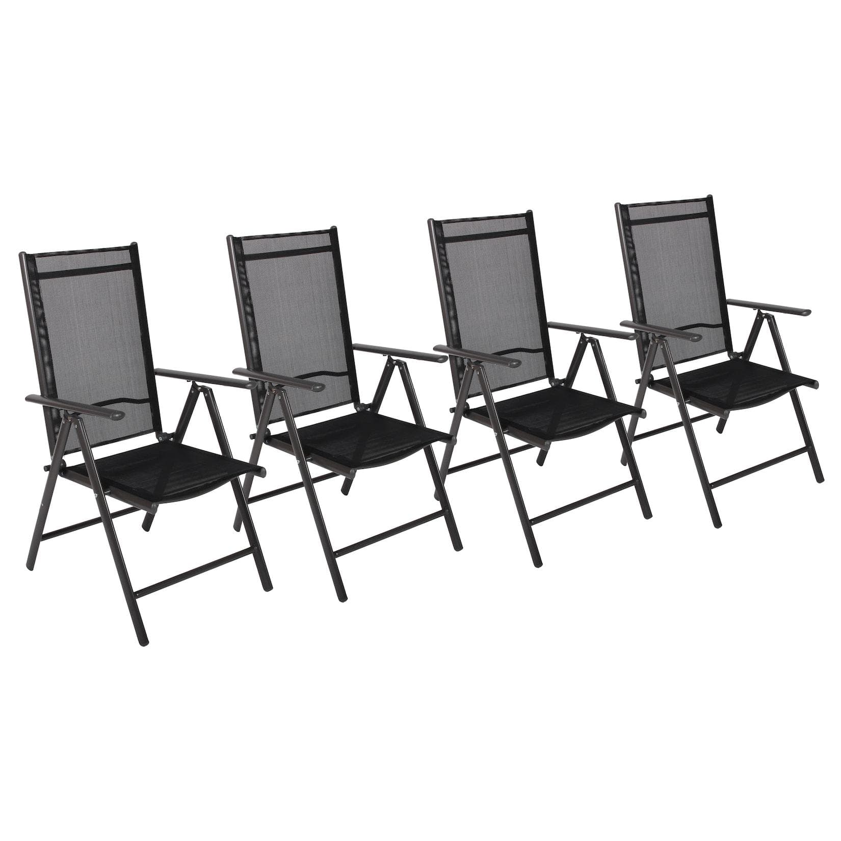 Verstellbarer Aluminium-Hochlehner Gartenstuhl (Set von 4)