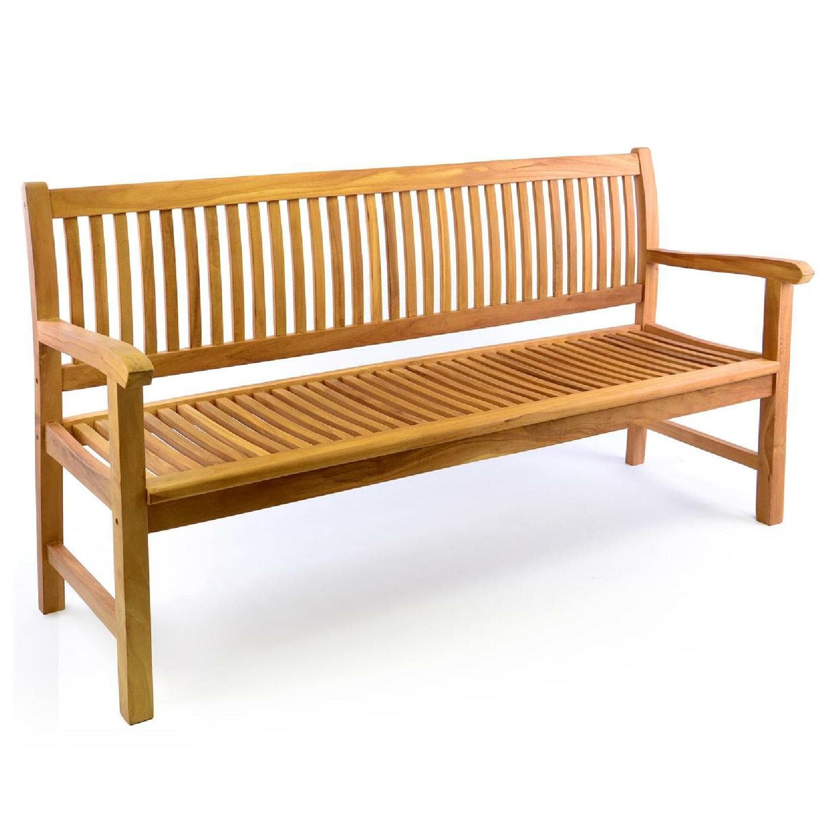 VCM 4-Sitzer Gartenbank Parkbank Teak Holz Braun Landhausstil