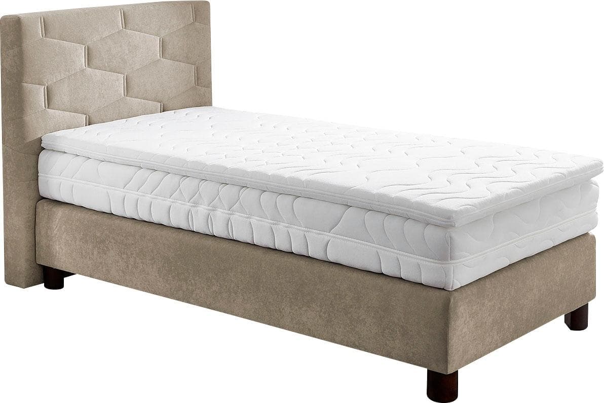 Westfalia Schlafkomfort Boxspringbett Beige mit Kaltschaummatratze