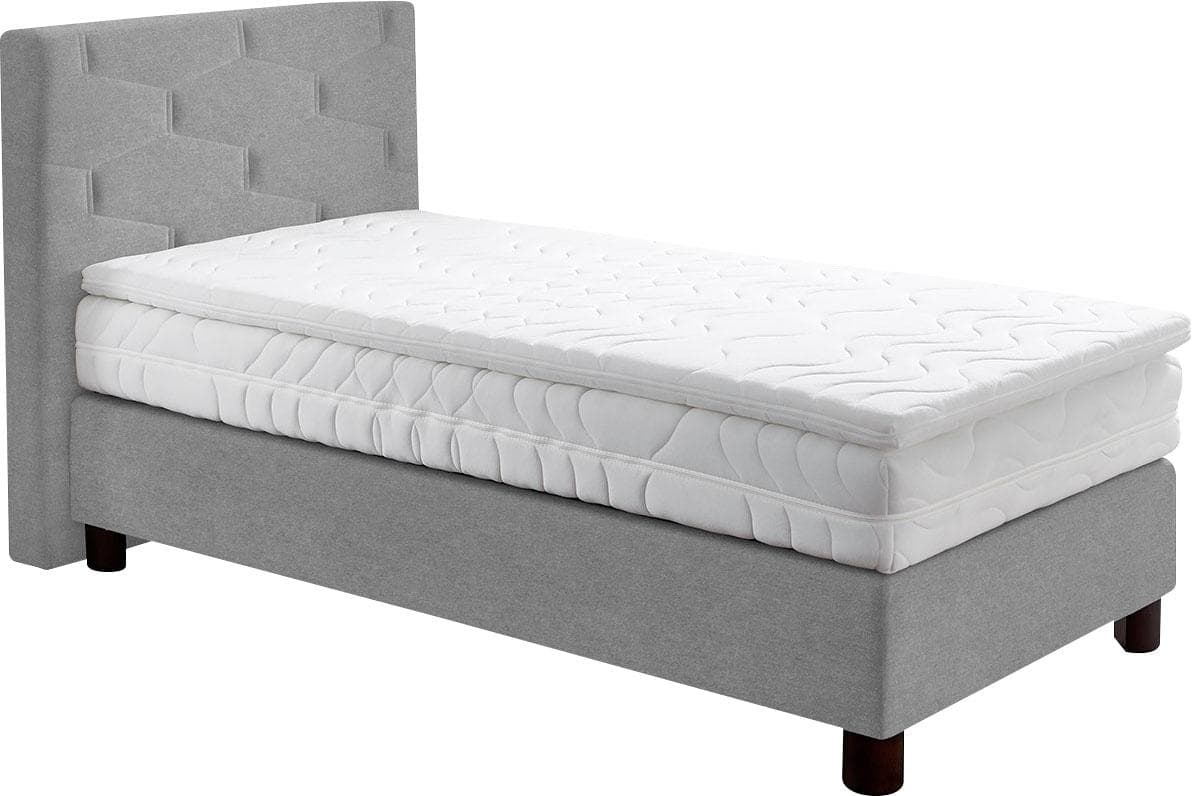 Westfalia Schlafkomfort Boxspringbett Grau 5-Zonen Matratze