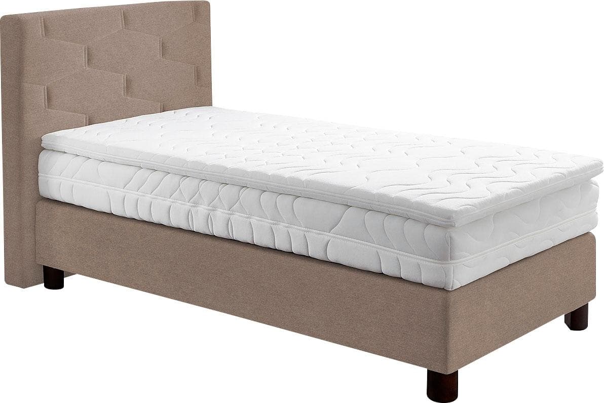 Westfalia Schlafkomfort Boxspringbett Beige Polyester