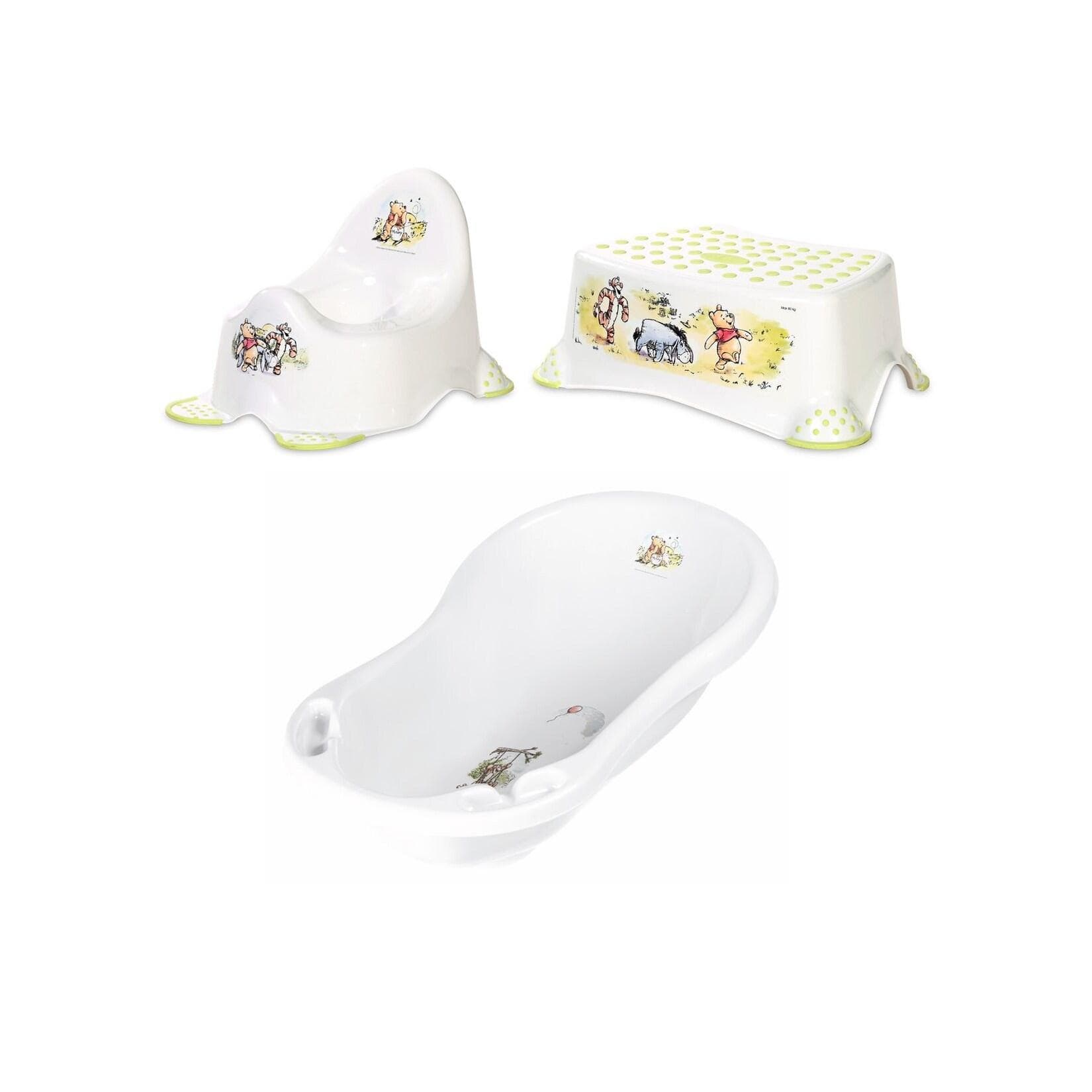 Lorelli Babybadewanne Comic-Set mit Töpfchen und Badhocker