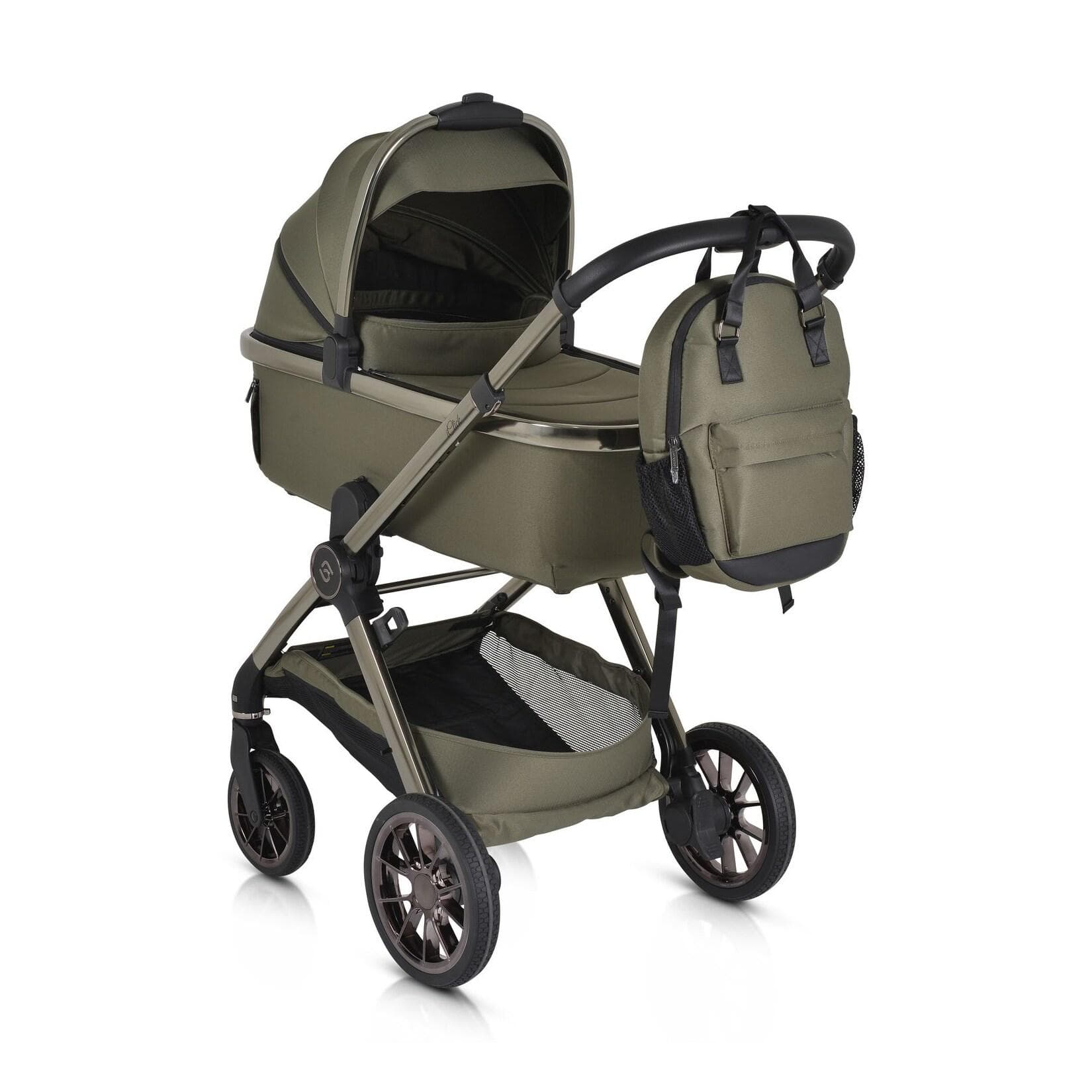 Cangaroo Kinderwagen 2 in 1 iClick Wickeltasche Sportsitz Babywanne Grün