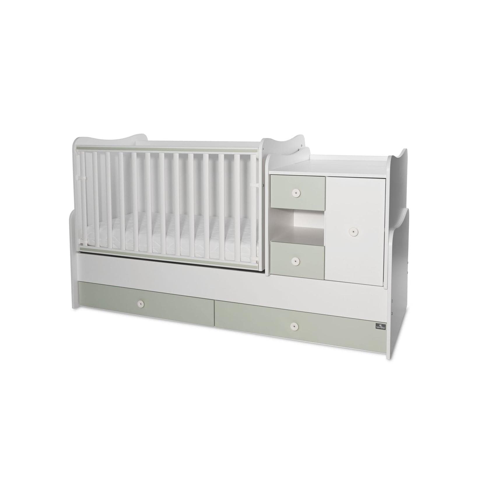 Umbaubares Babybett Mini Max - 3 in 1 für 2 Kinder