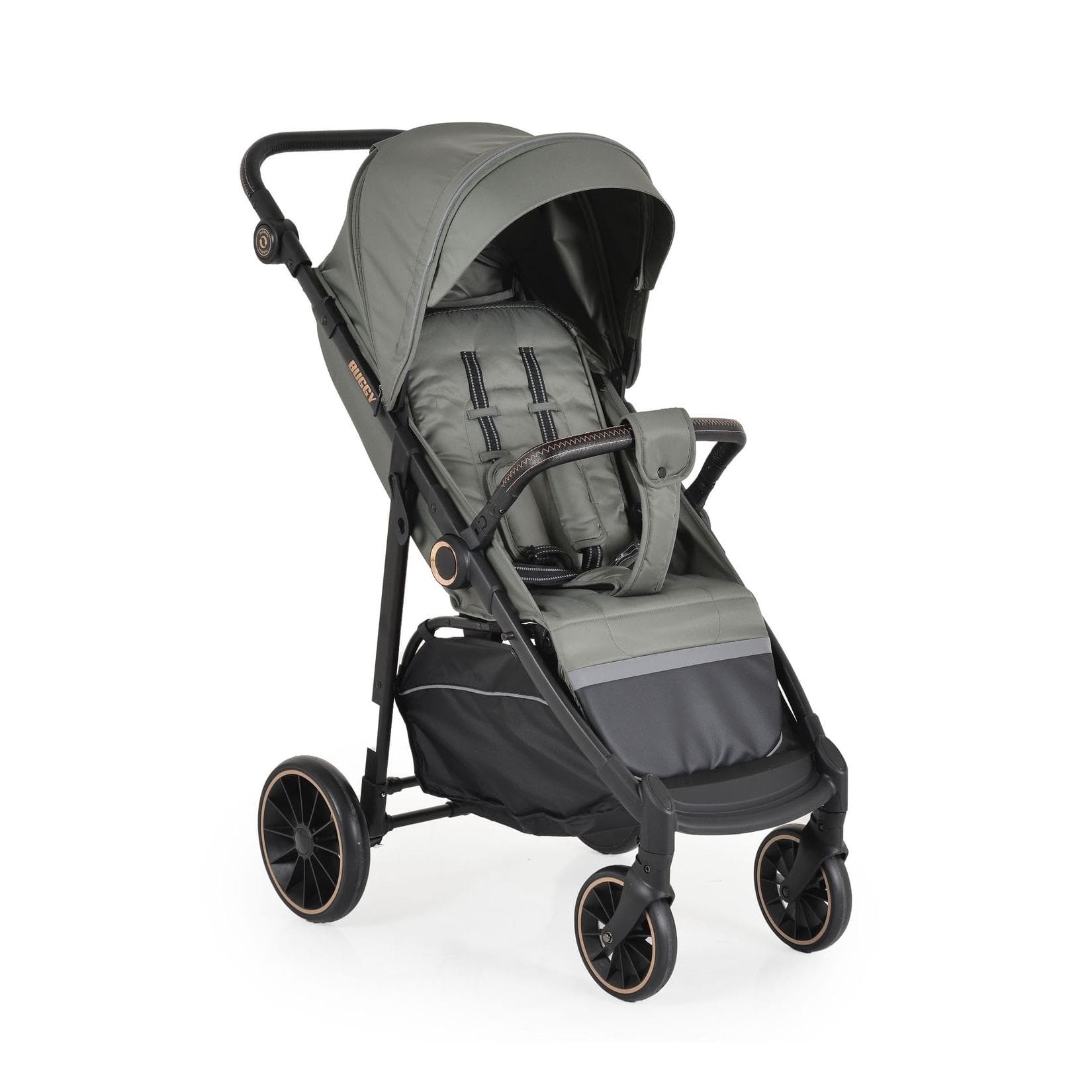 Moni Sommerkinderwagen Buggy Grau mit Sonnendach und verstellbarer Rückenlehne
