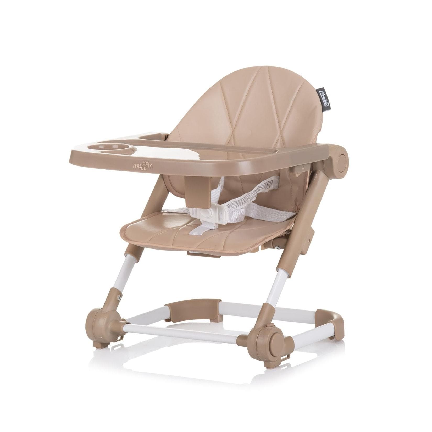 Klappbarer Kinder-Booster Stuhl mit Gurt & höhenverstellbarem Tablett