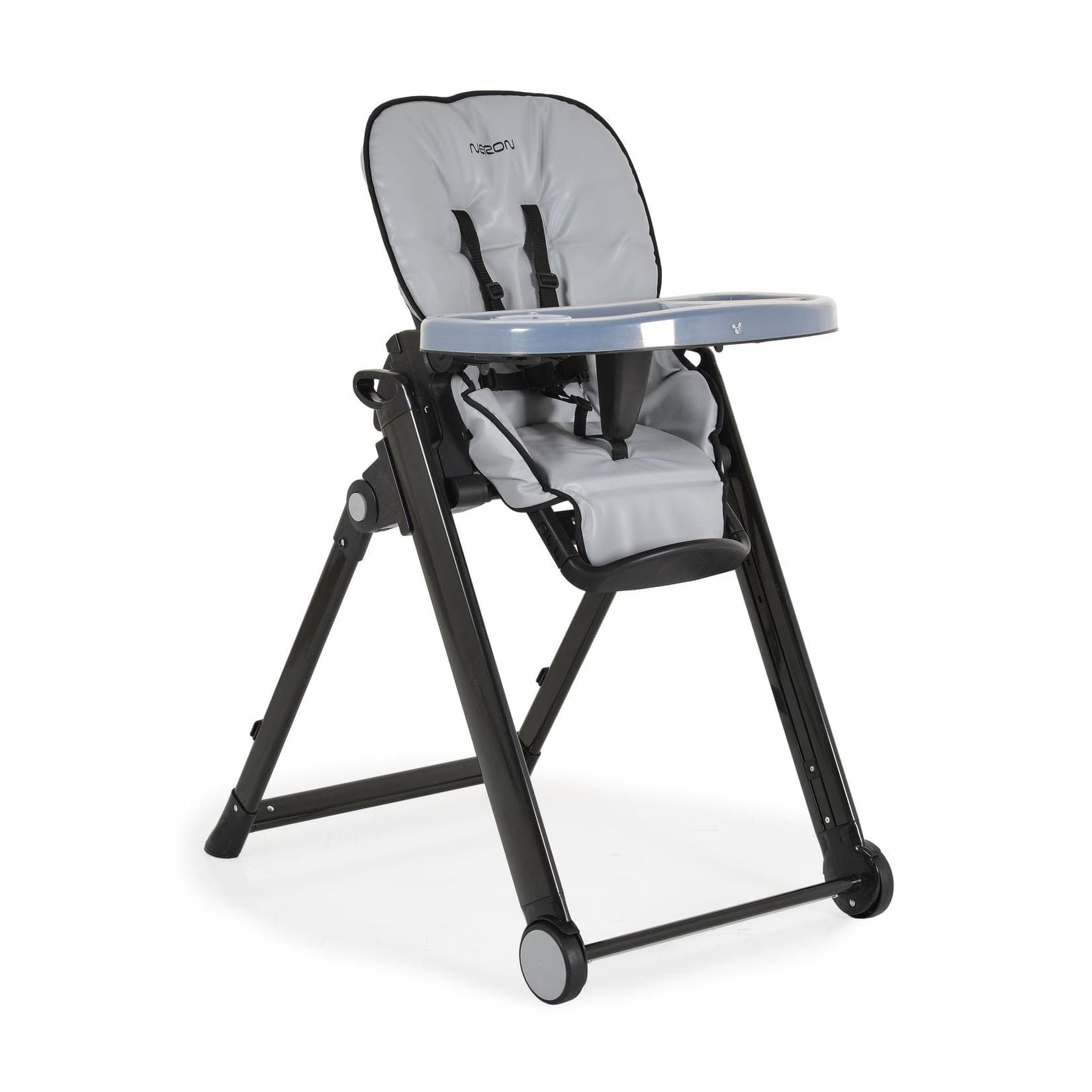 Klappbarer Hochstuhl mit verstellbarer Rückenlehne und Sicherheitsgurt