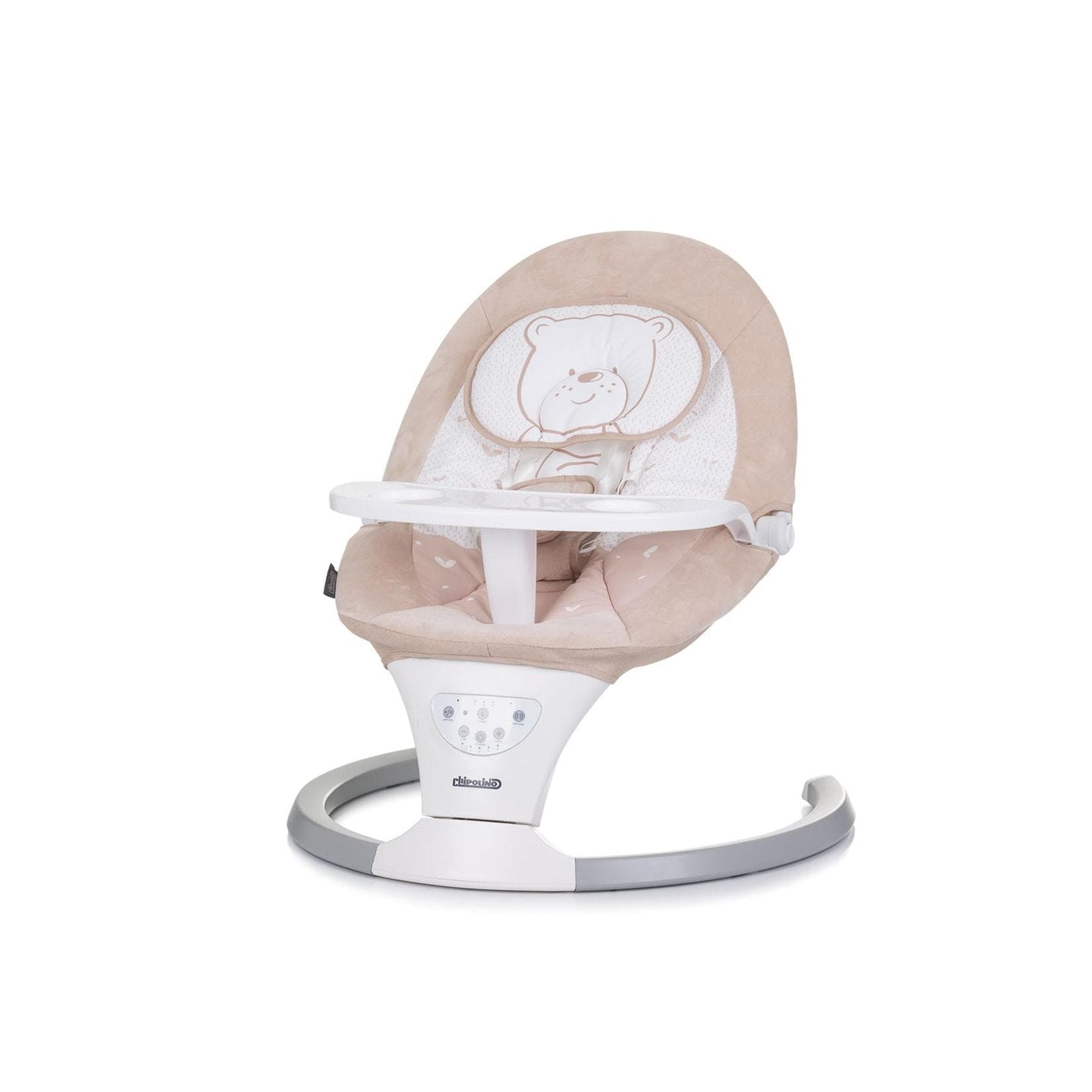 Chipolino Babywippe Lera Musik Beige mit Sicherheitsgurt, Kissen, Fernbedienung und Timer