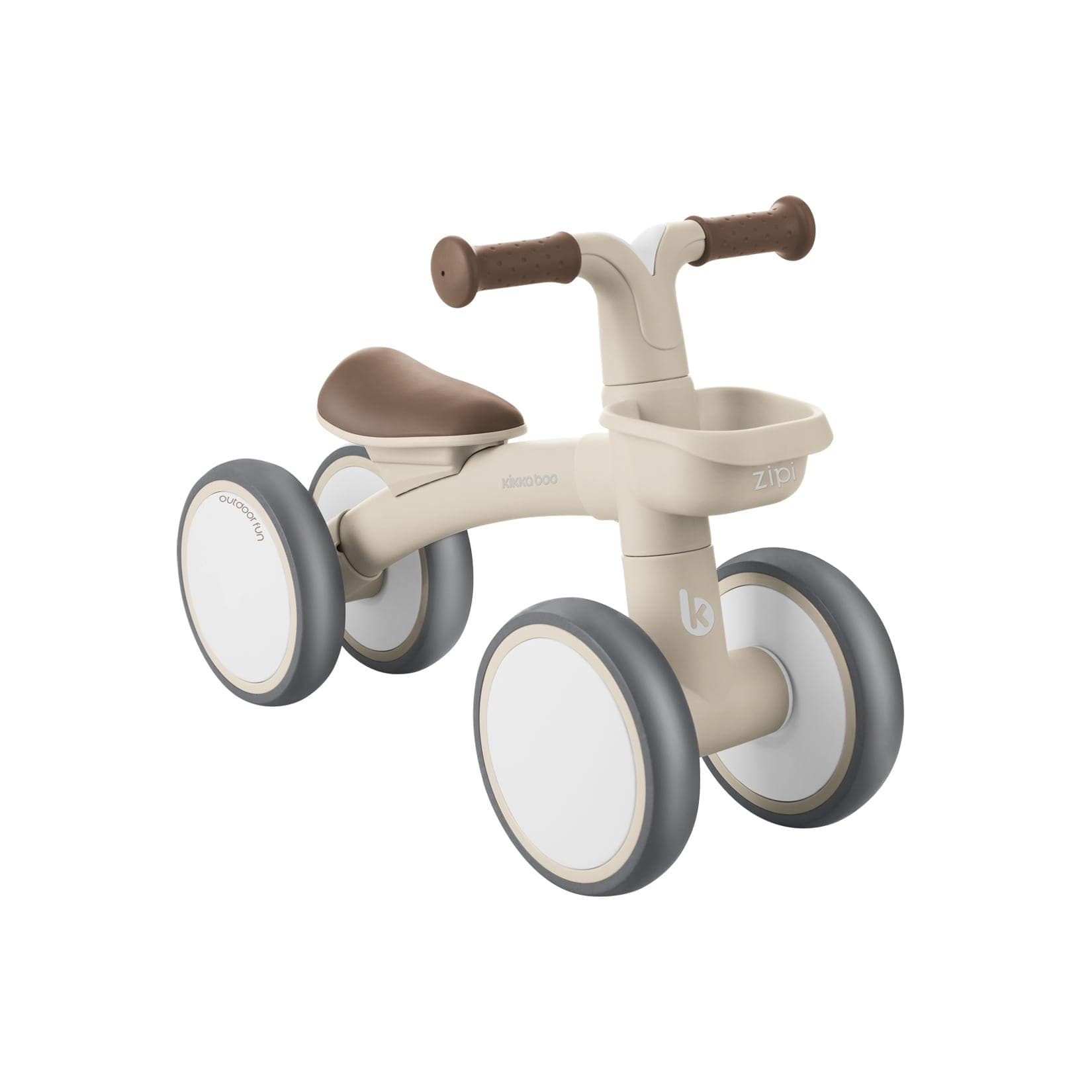 Kikkaboo Rutschfahrzeug Zipi Korb Beige EVA-Reifen