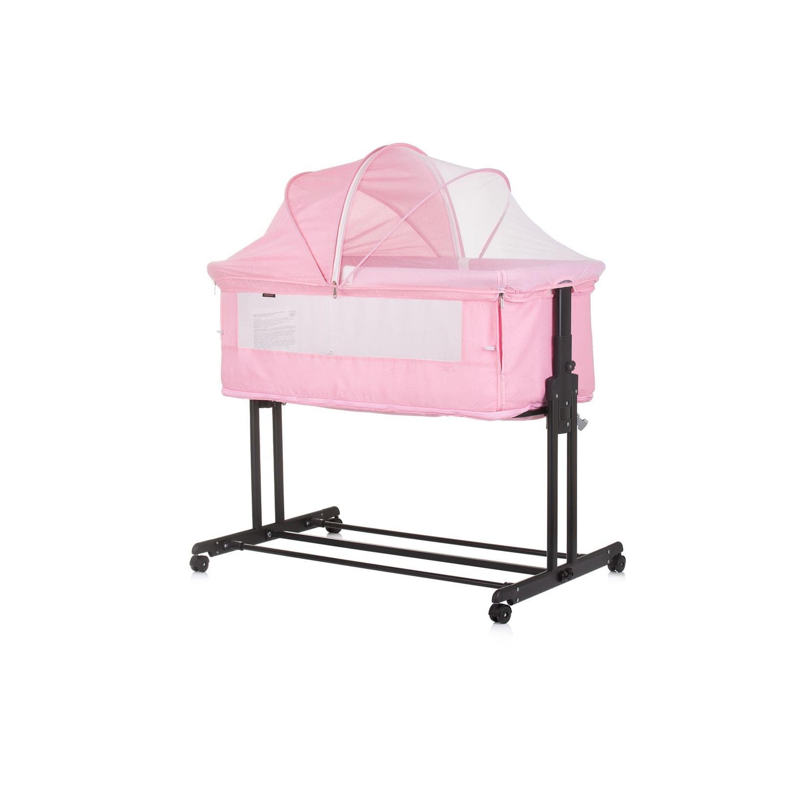 Chipolino Beistellbett 2 in 1 Zen Rosa mit Moskitonetz