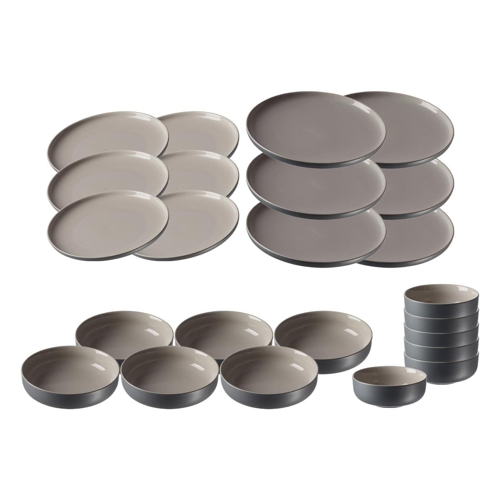 Ritzenhoff & Breker Teller und Schalenset Jasper 24er Set Weiss