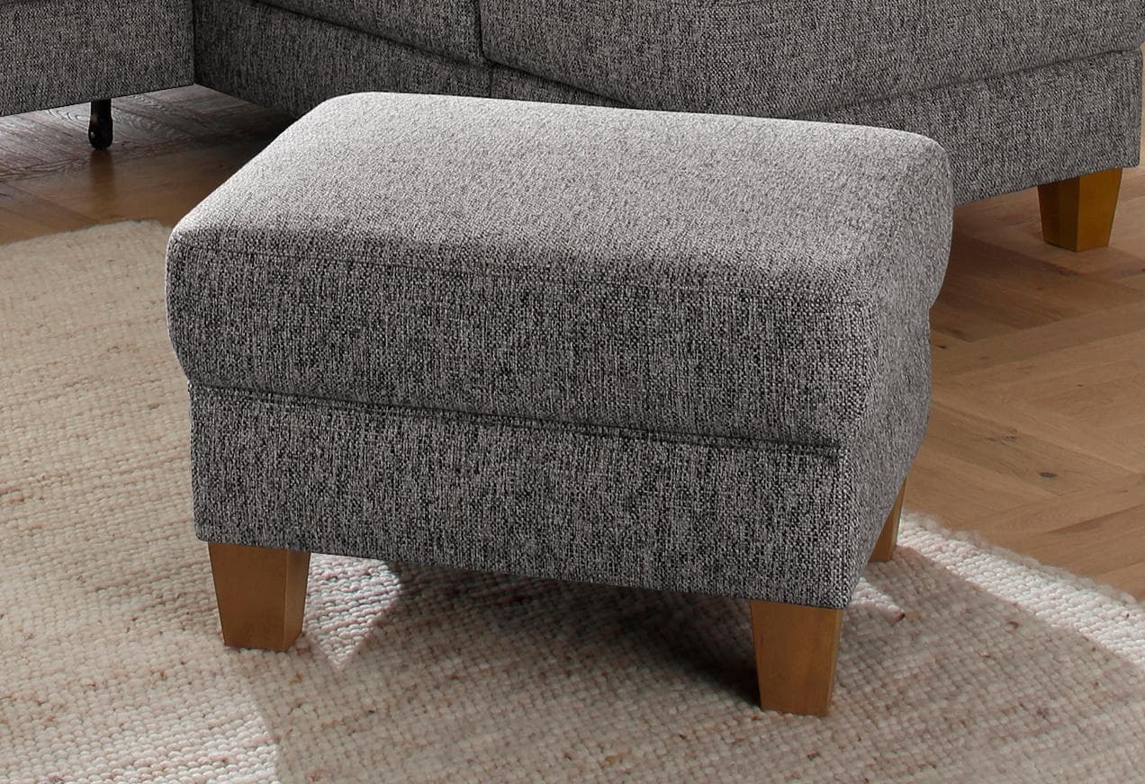 HOME AFFAIRE Hocker Texel Grau Polyester Federkern