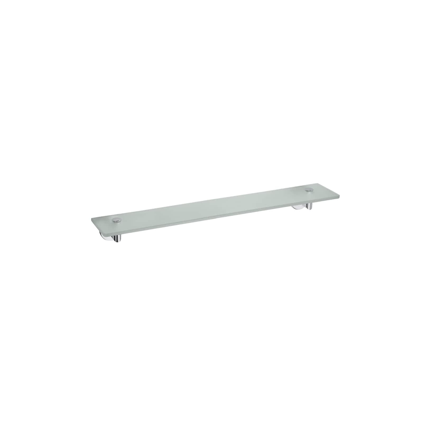 Brillantbad BOMEGA Glasablage Messing Chrom poliert Milchglas 600x65x130 mm für Bad & Küche