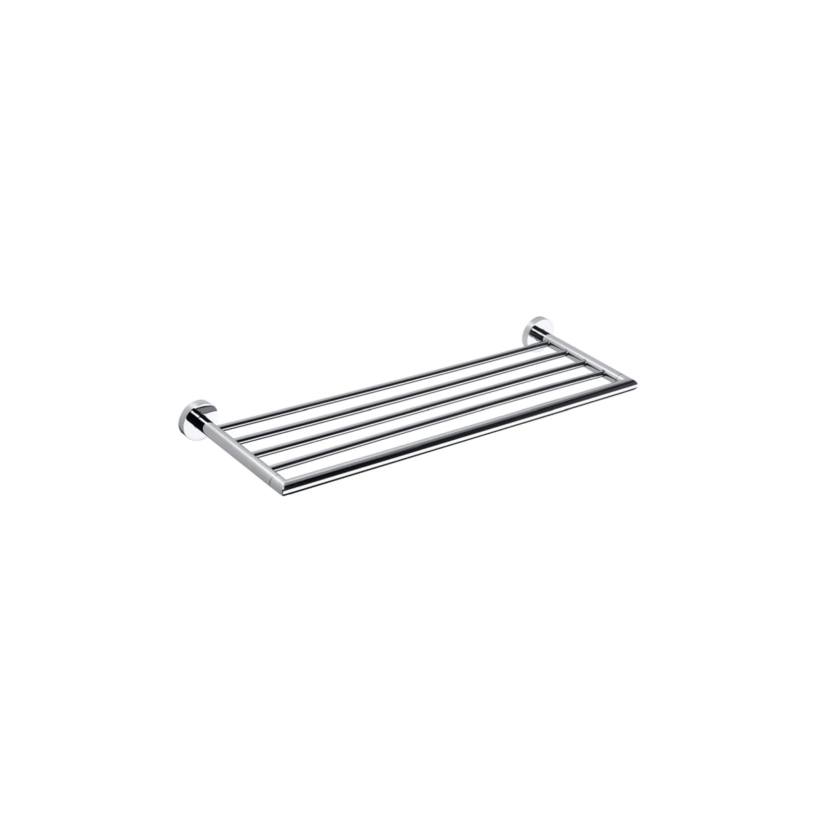 Brillantbad BOMEGA Handtuchablage Messing Chrom poliert 655x55x215 mm für Bad & Küche zum Bohren