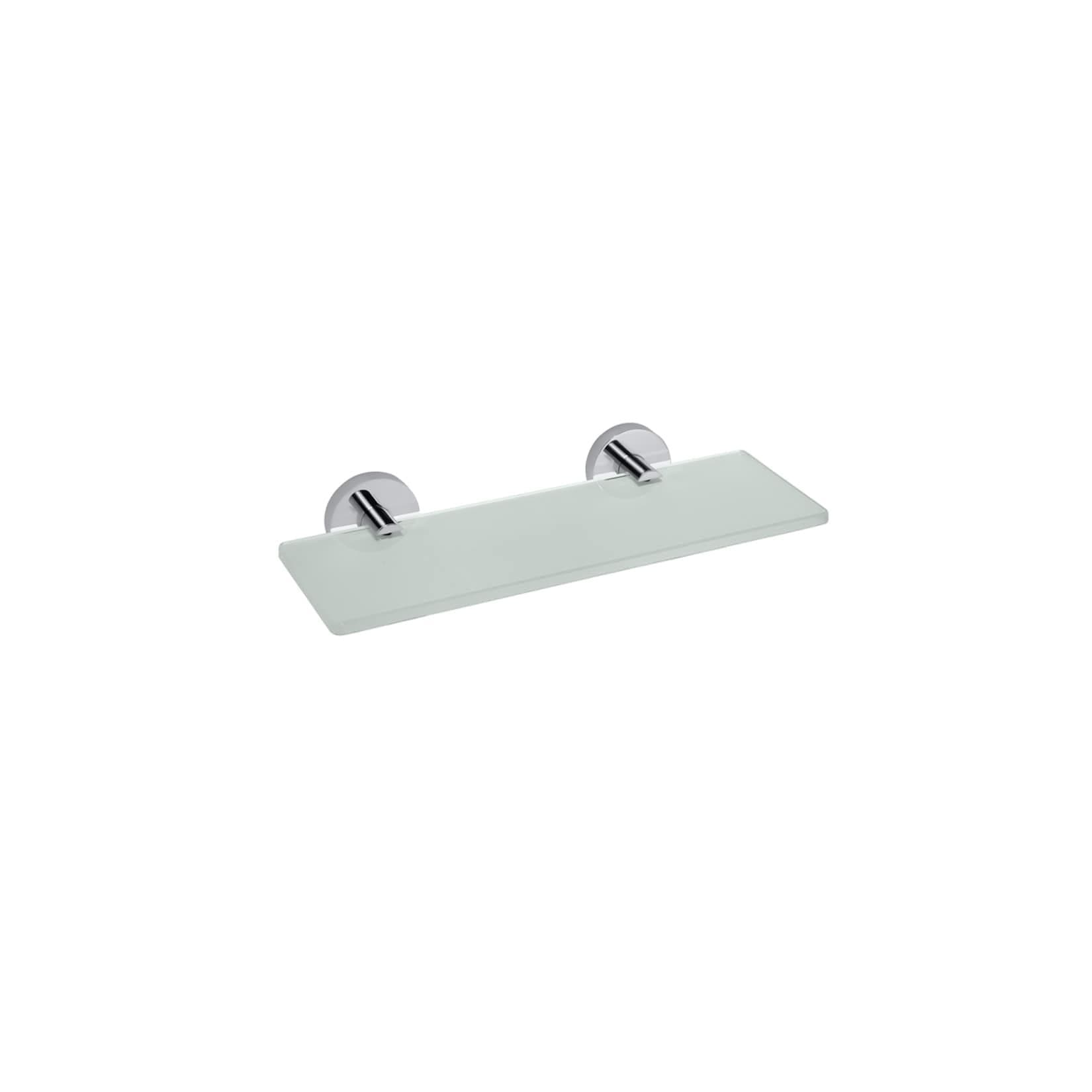 Brillantbad BOMEGA Glasablage Messing Chrom poliert Milchglas 300x55x130 mm