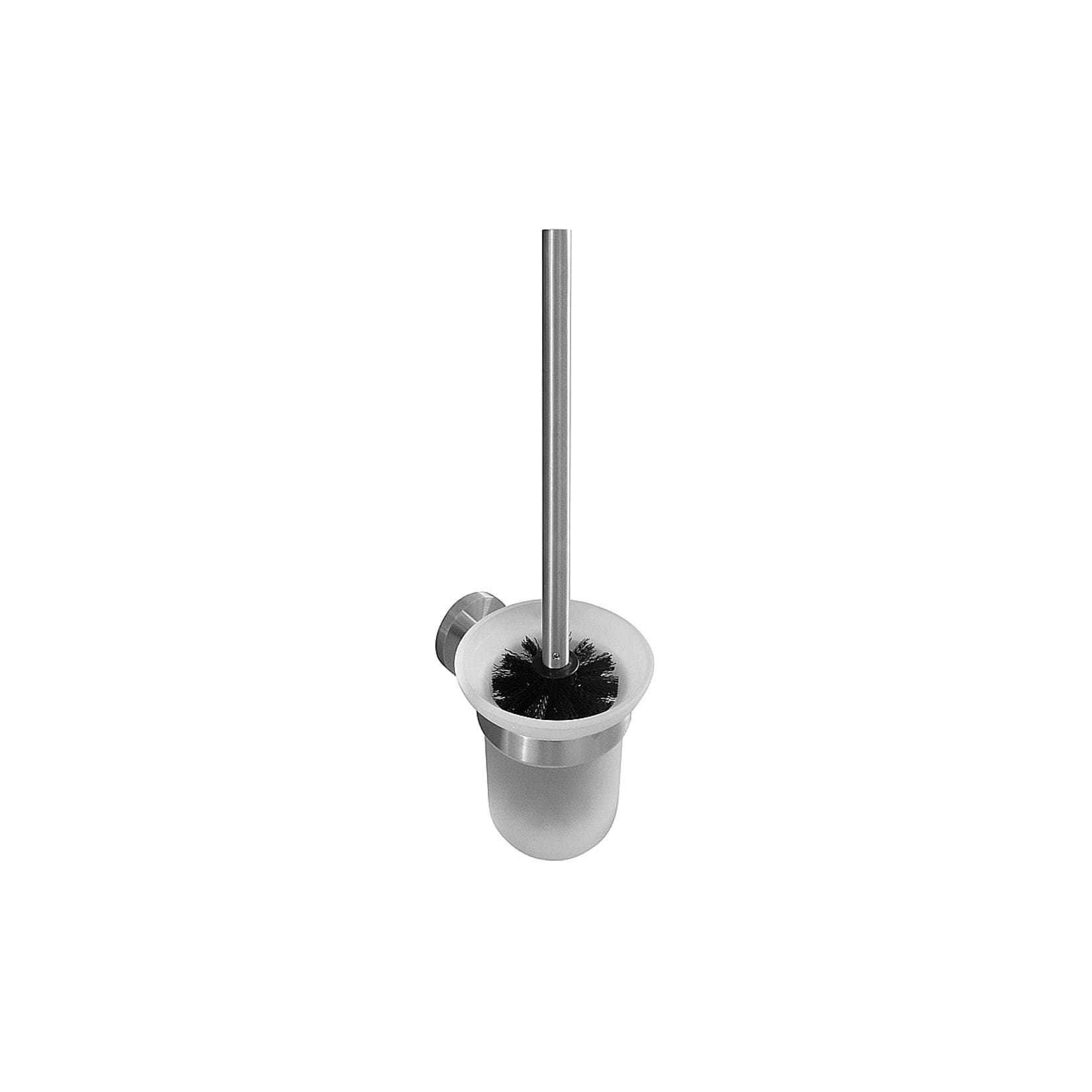 Brillantbad BEO WC-Bürstengarnitur mit Glasbehälter Edelstahl matt