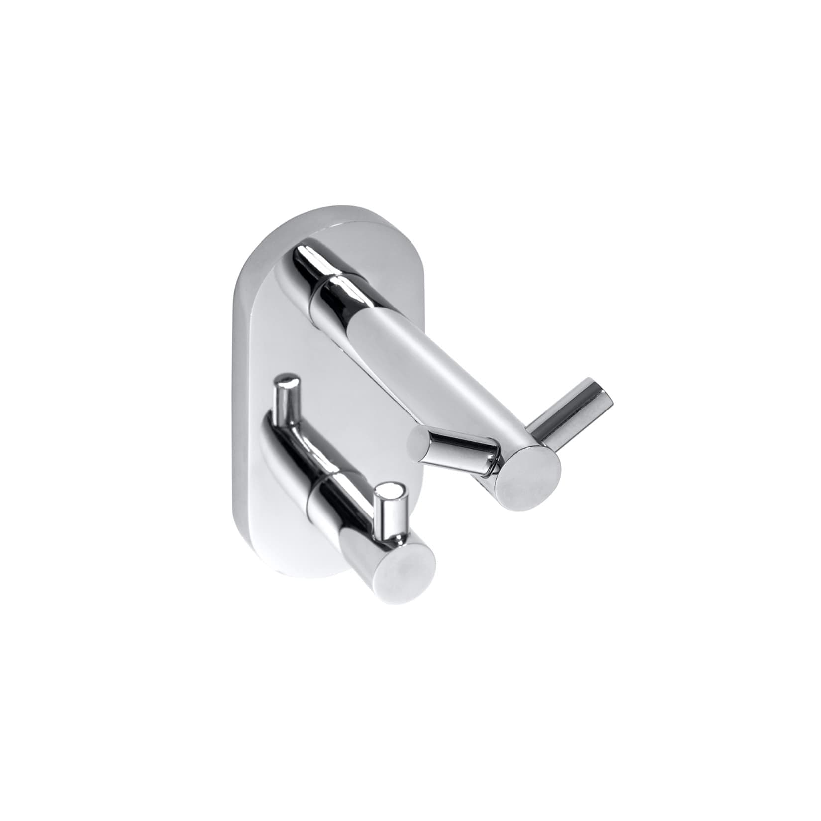 Brillantbad BOMEGA Doppelhaken Messing Chrom poliert 55x120x90 mm für Bad & Küche