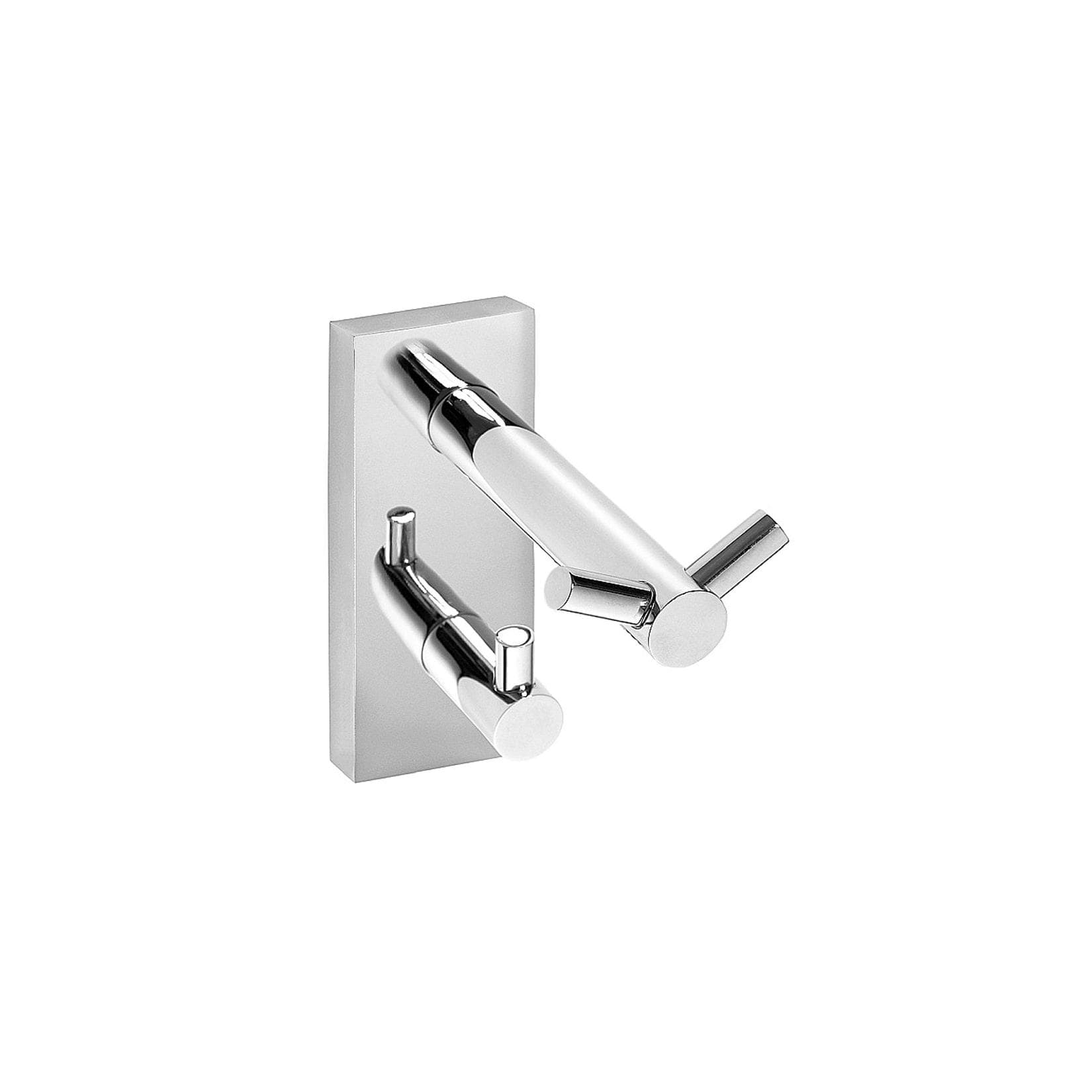 Brillantbad META Doppelhaken Messing Chrom poliert 55x120x90 mm für Bad & Küche