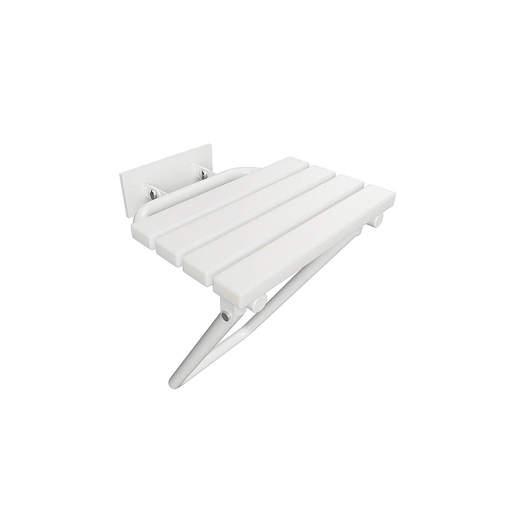 Brillantbad BELP Duschklappsitz Edelstahl Weiß Kunststoff